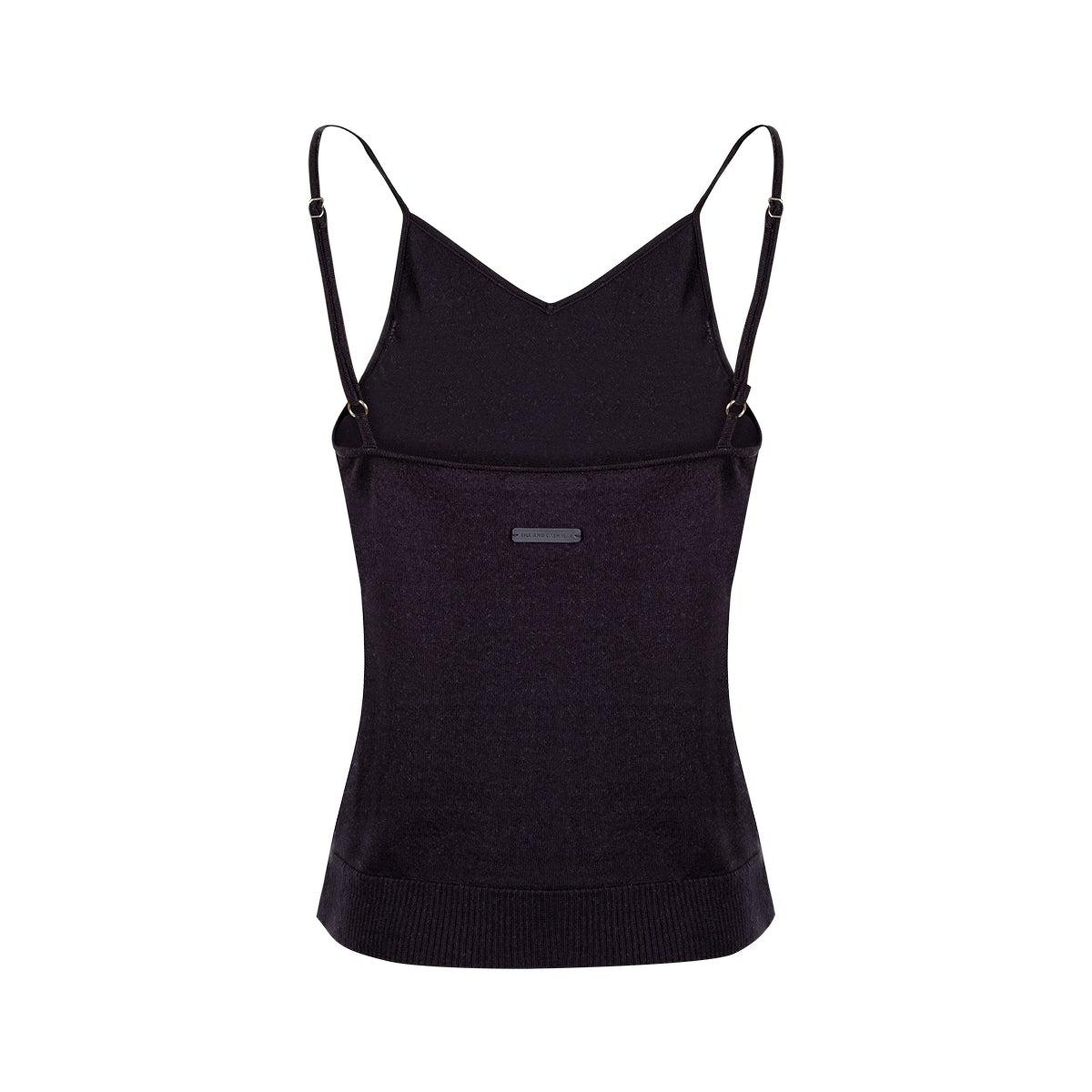 Siyah Zoe İpek Kaşmir Camisole Bluz