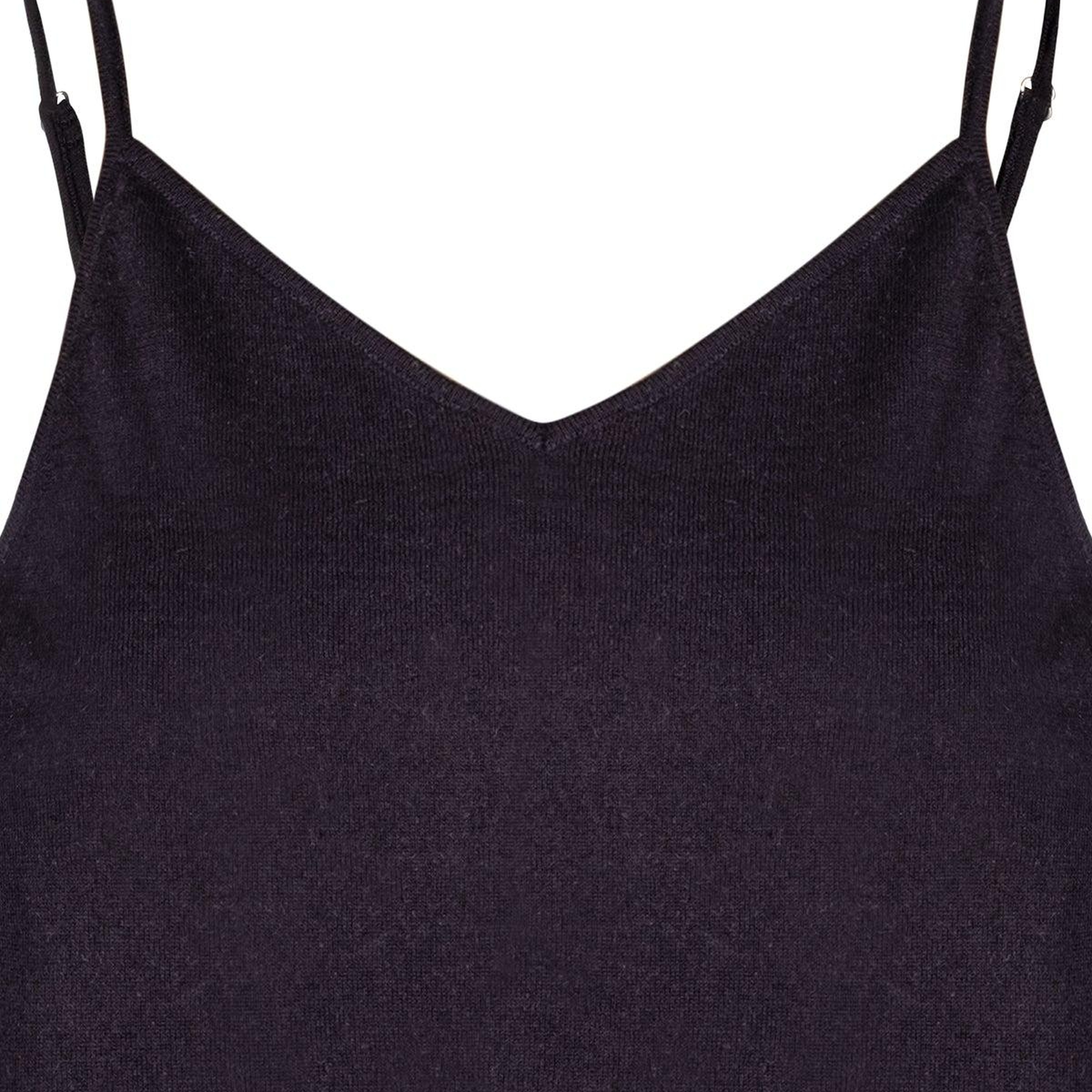 Siyah Zoe İpek Kaşmir Camisole Bluz