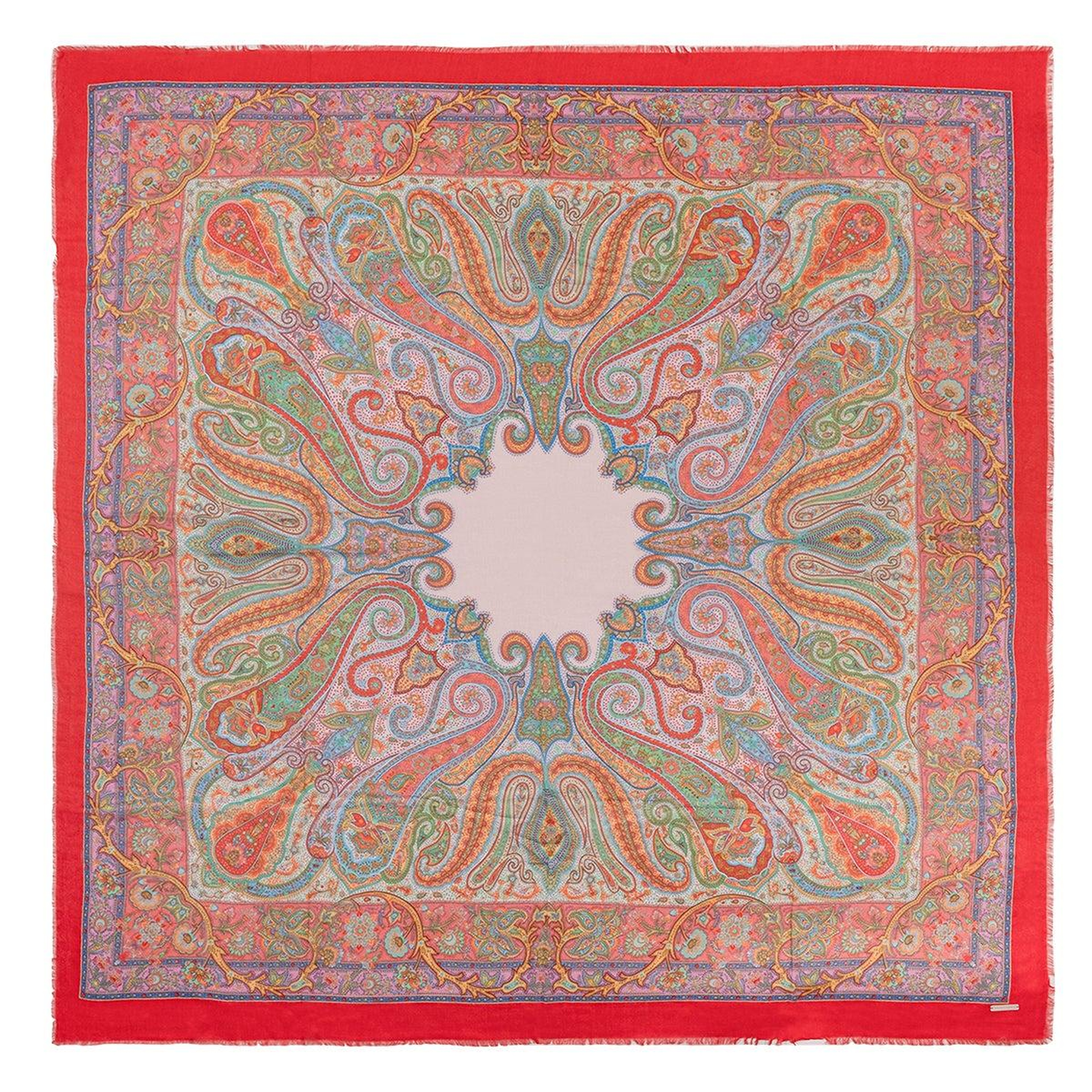 Renkli Jas ipekli Baskılı Pareo Şal 140x140 cm
