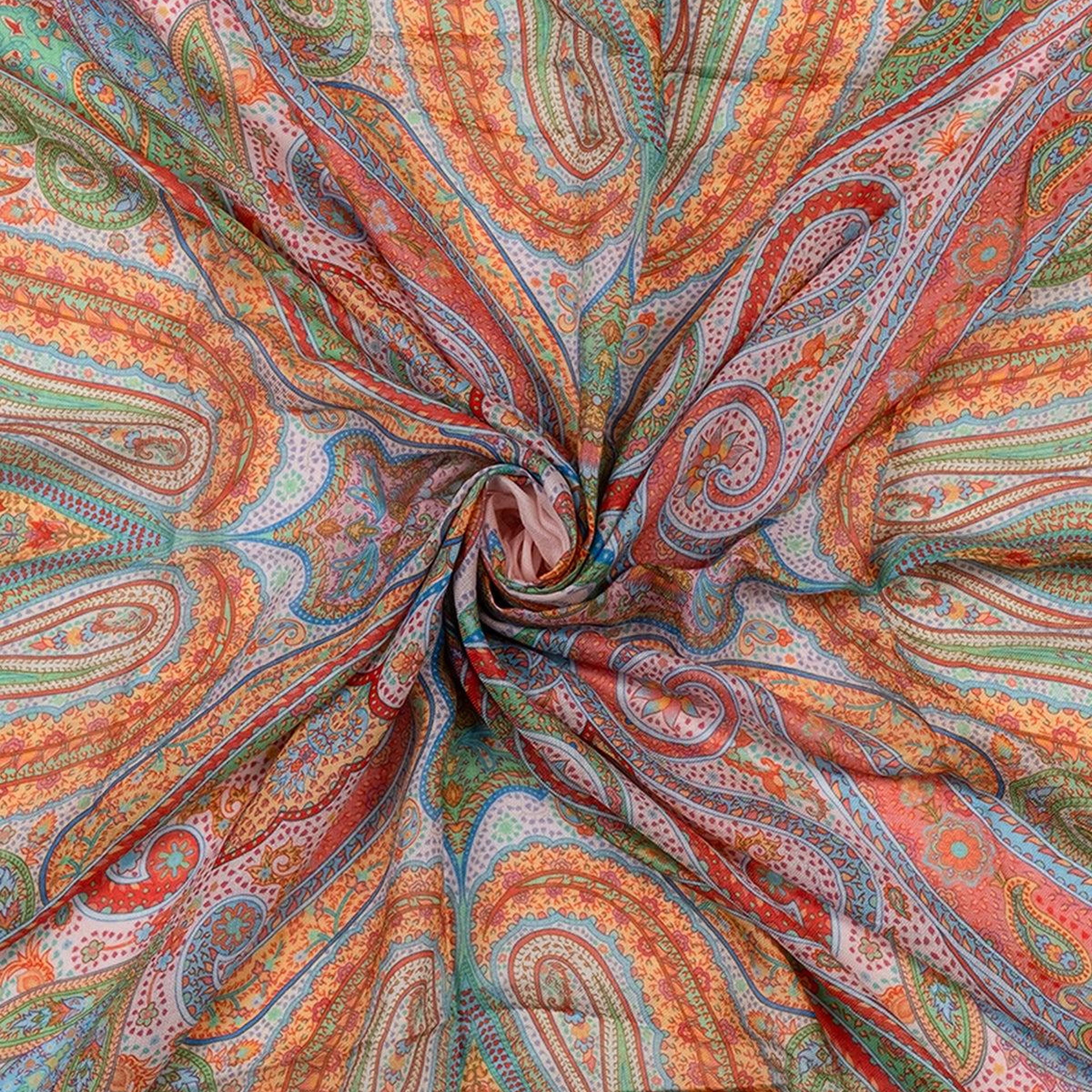 Renkli Jas ipekli Baskılı Pareo Şal 140x140 cm