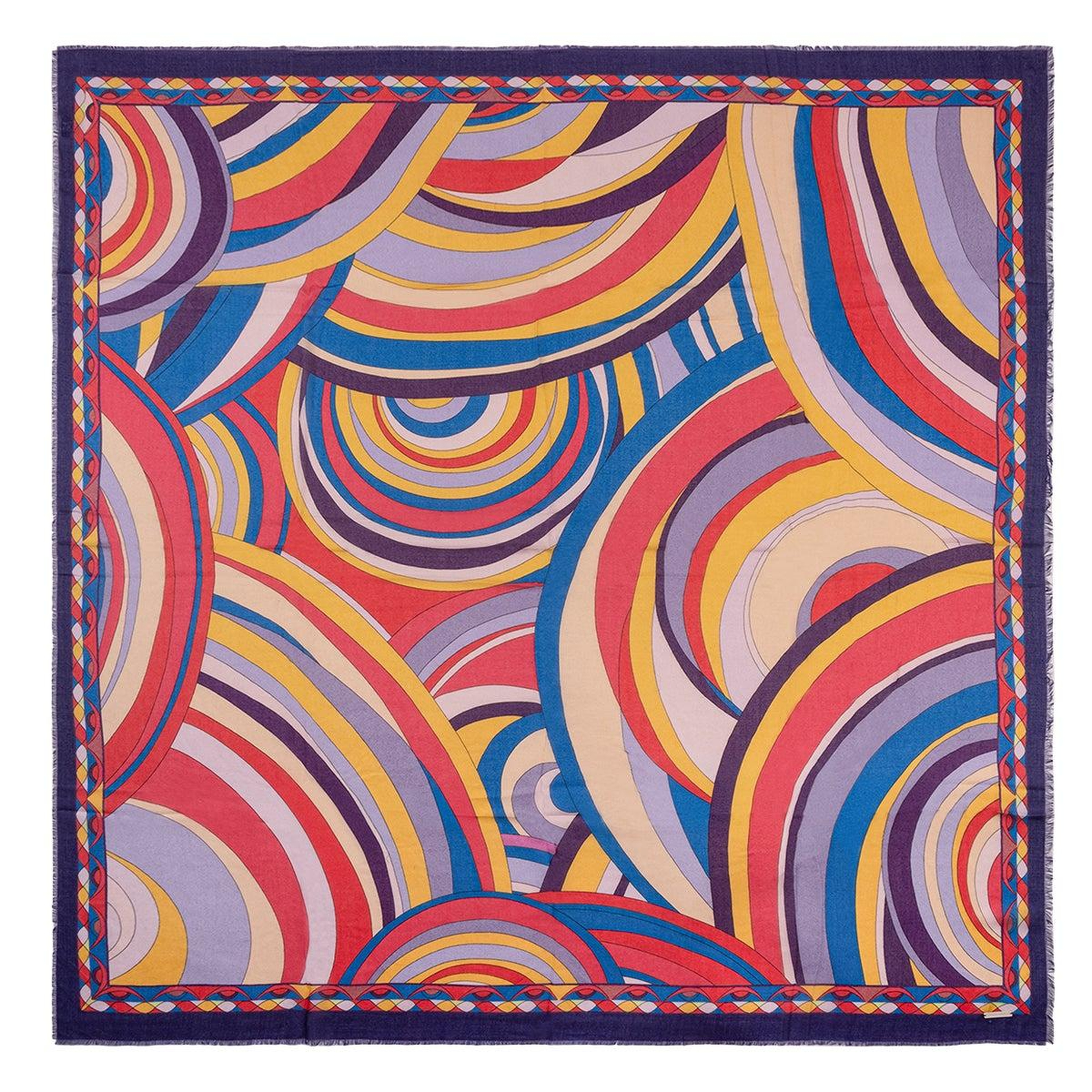 Mor Jas İpekli Baskılı Pareo Şal 140x140 cm