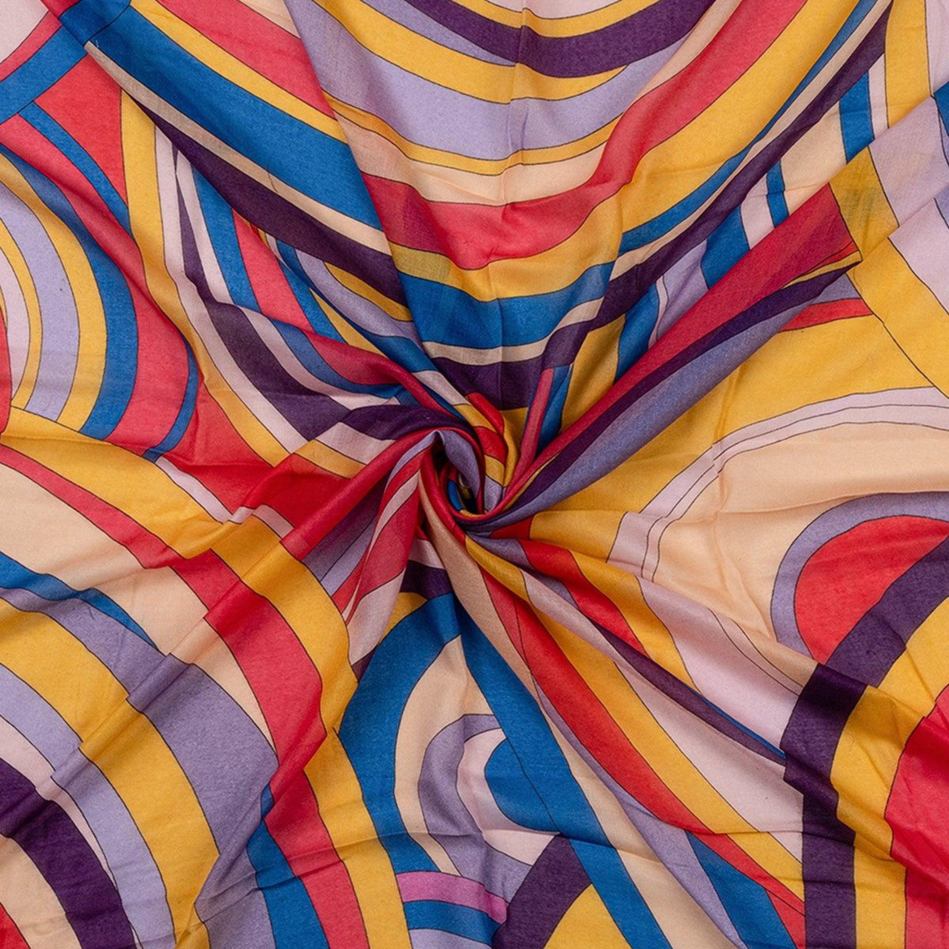 Mor Jas İpekli Baskılı Pareo Şal 140x140 cm