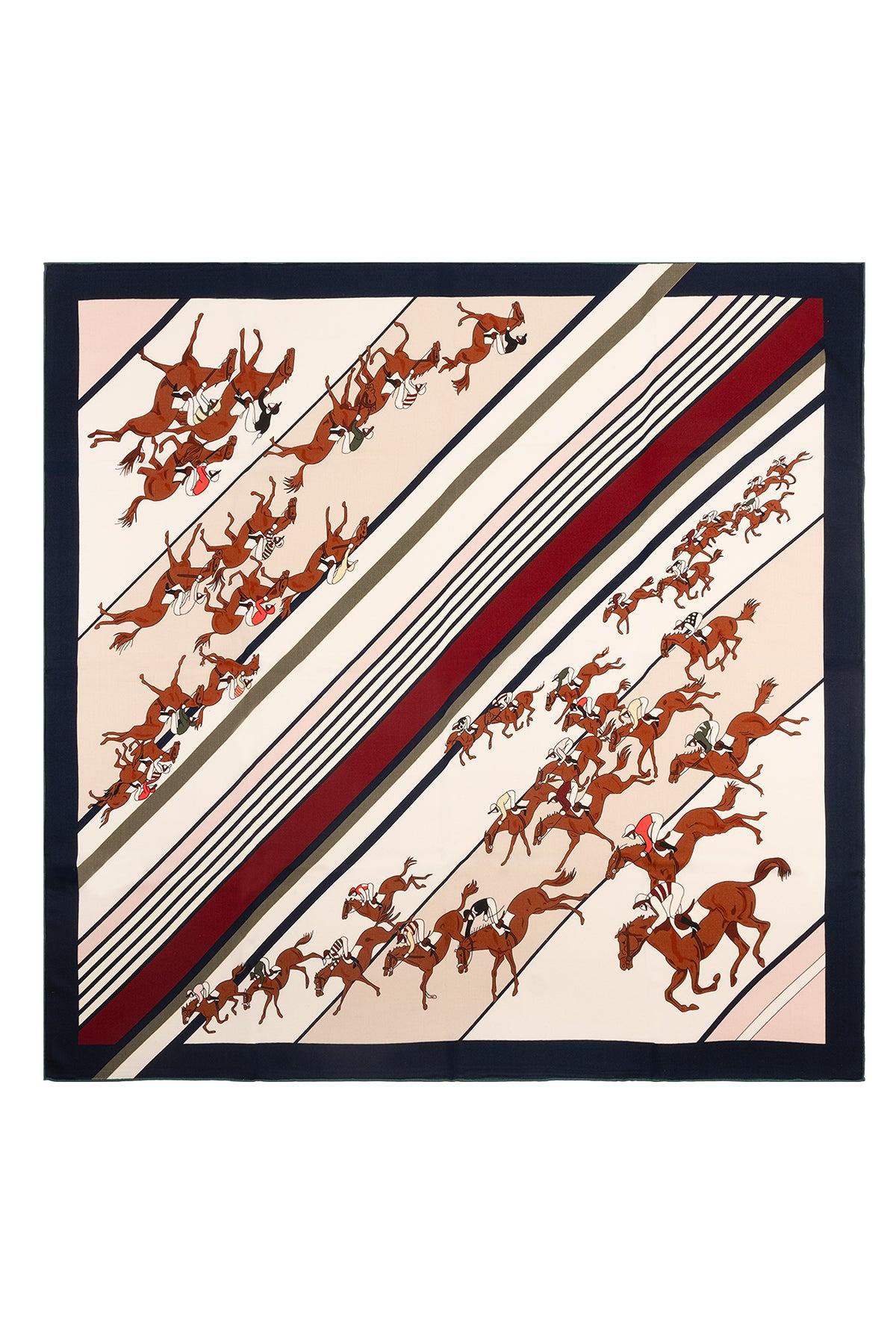 Bordo Linda Saf Kaşmir Desenli Kare Eşarp 140x140 cm