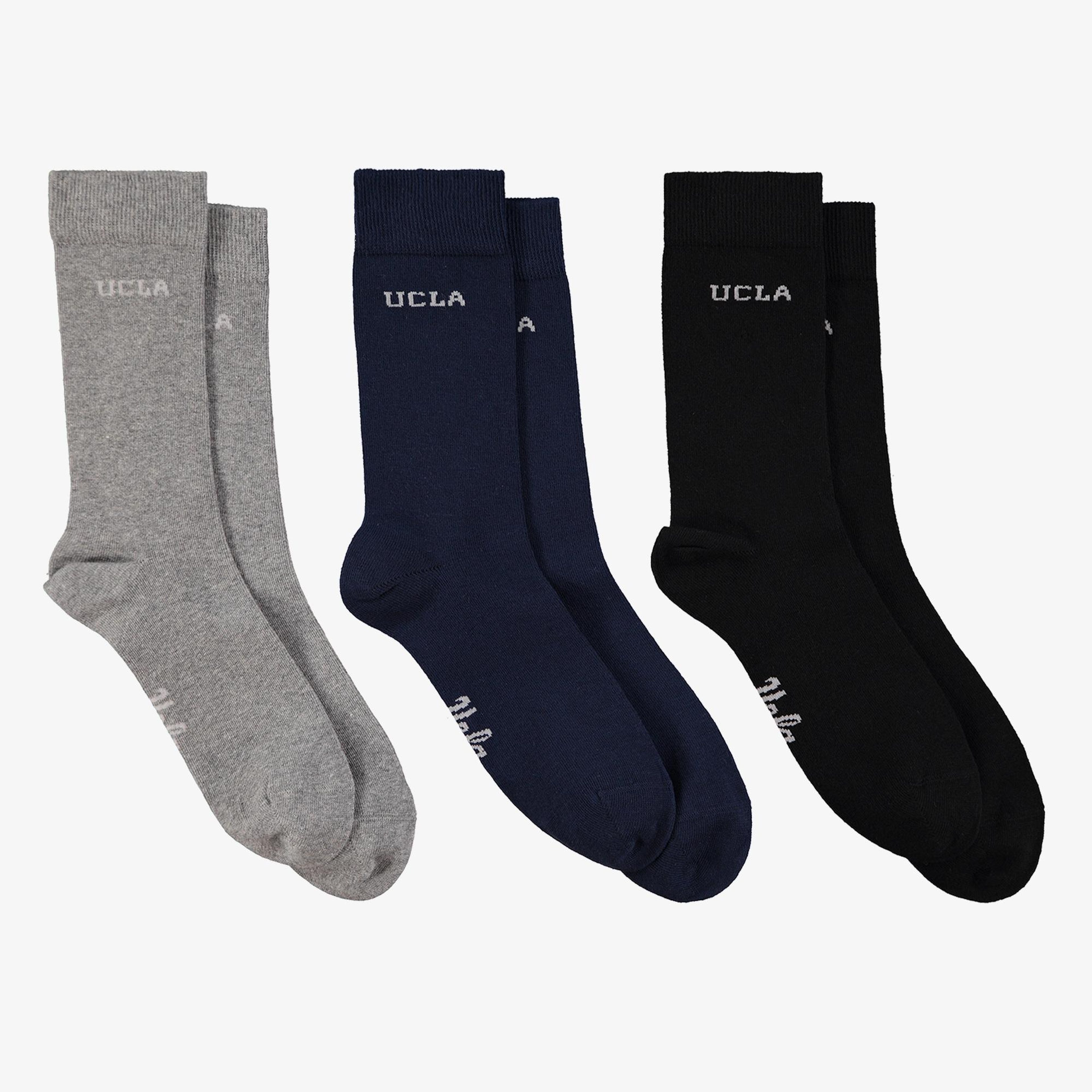 Ucla Silvius 3'Lü Unisex Siyah Çorap