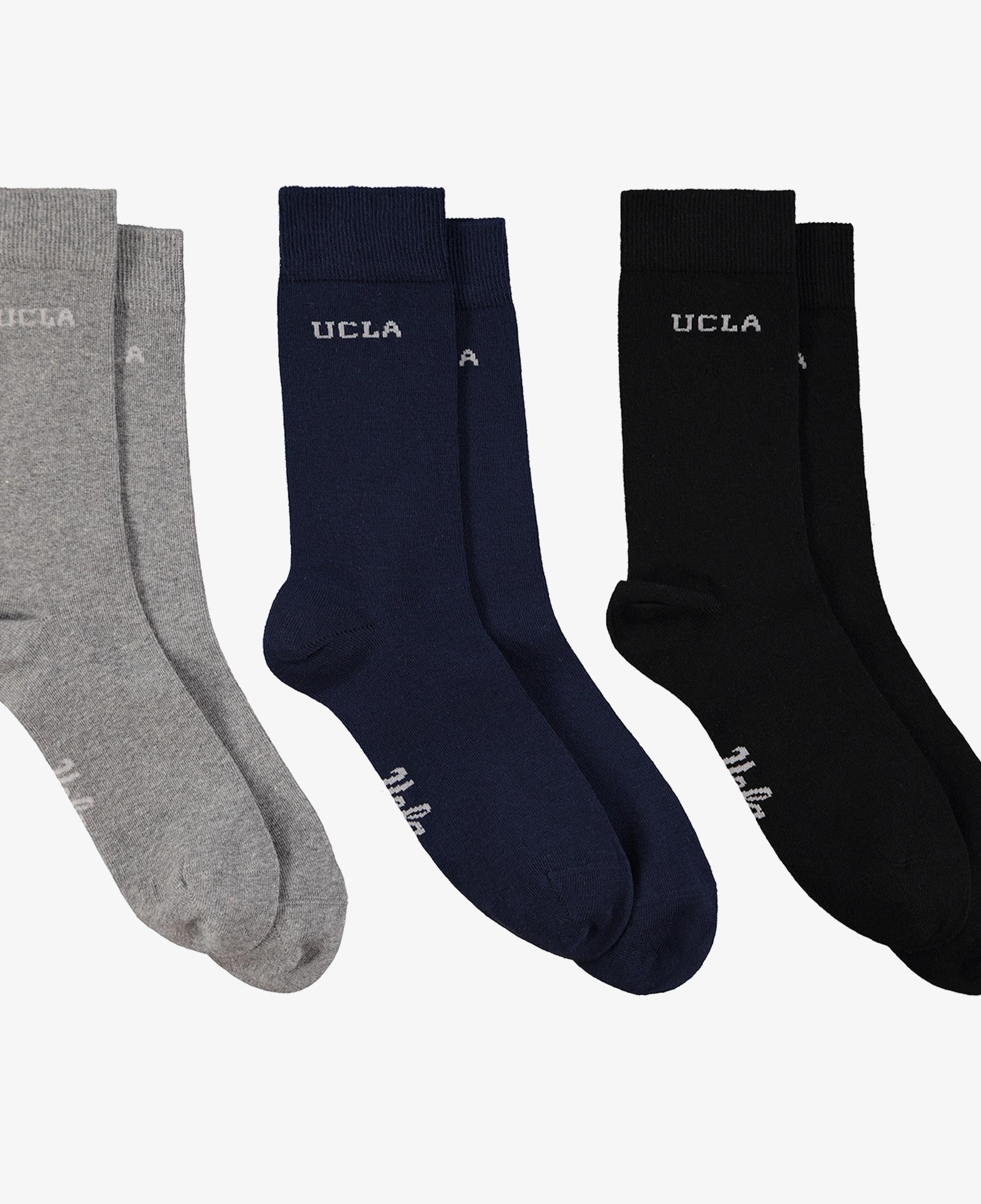 Ucla Silvius 3'Lü Unisex Siyah Çorap
