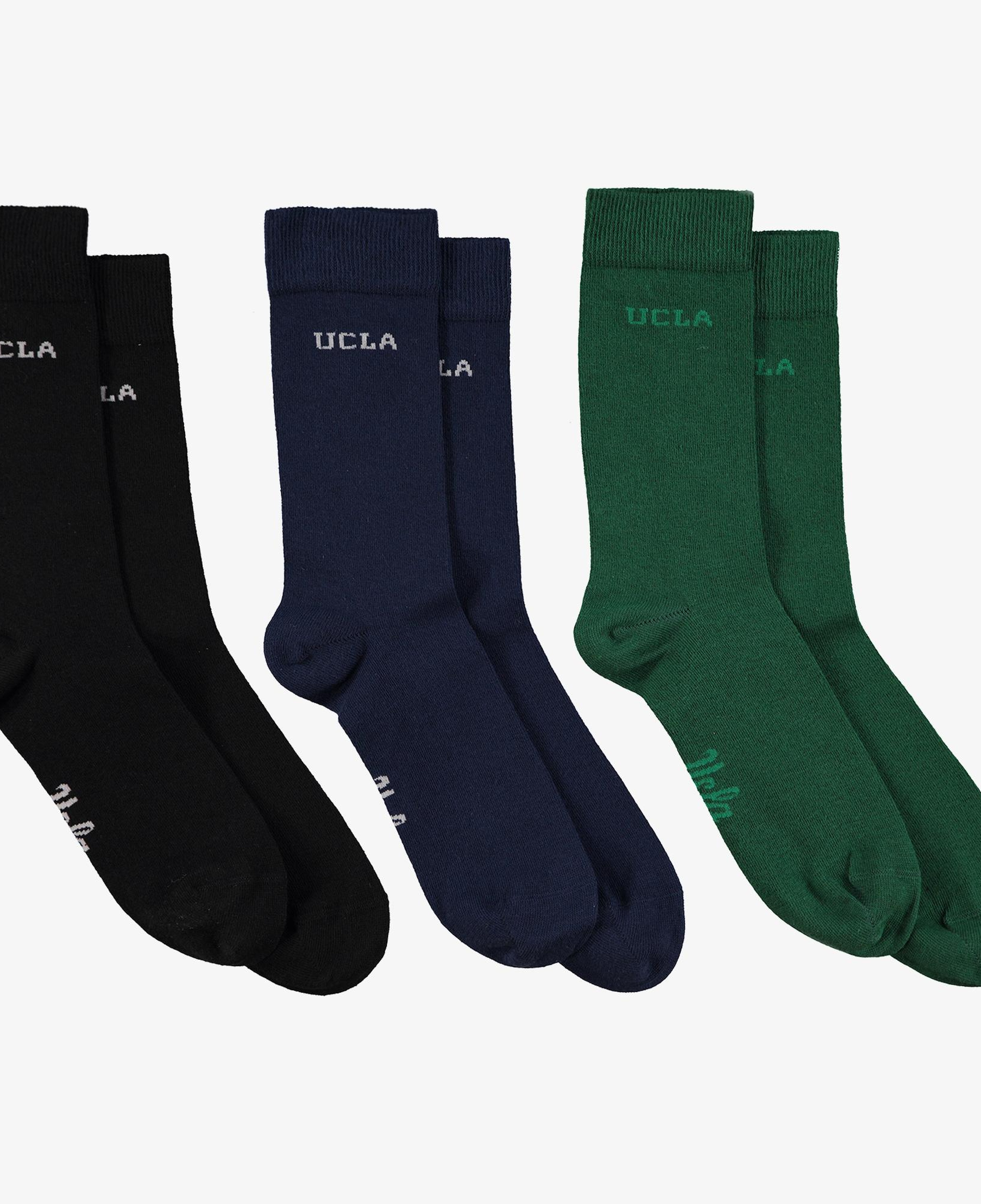 Ucla Silvius 3'Lü Unisex Siyah Çorap