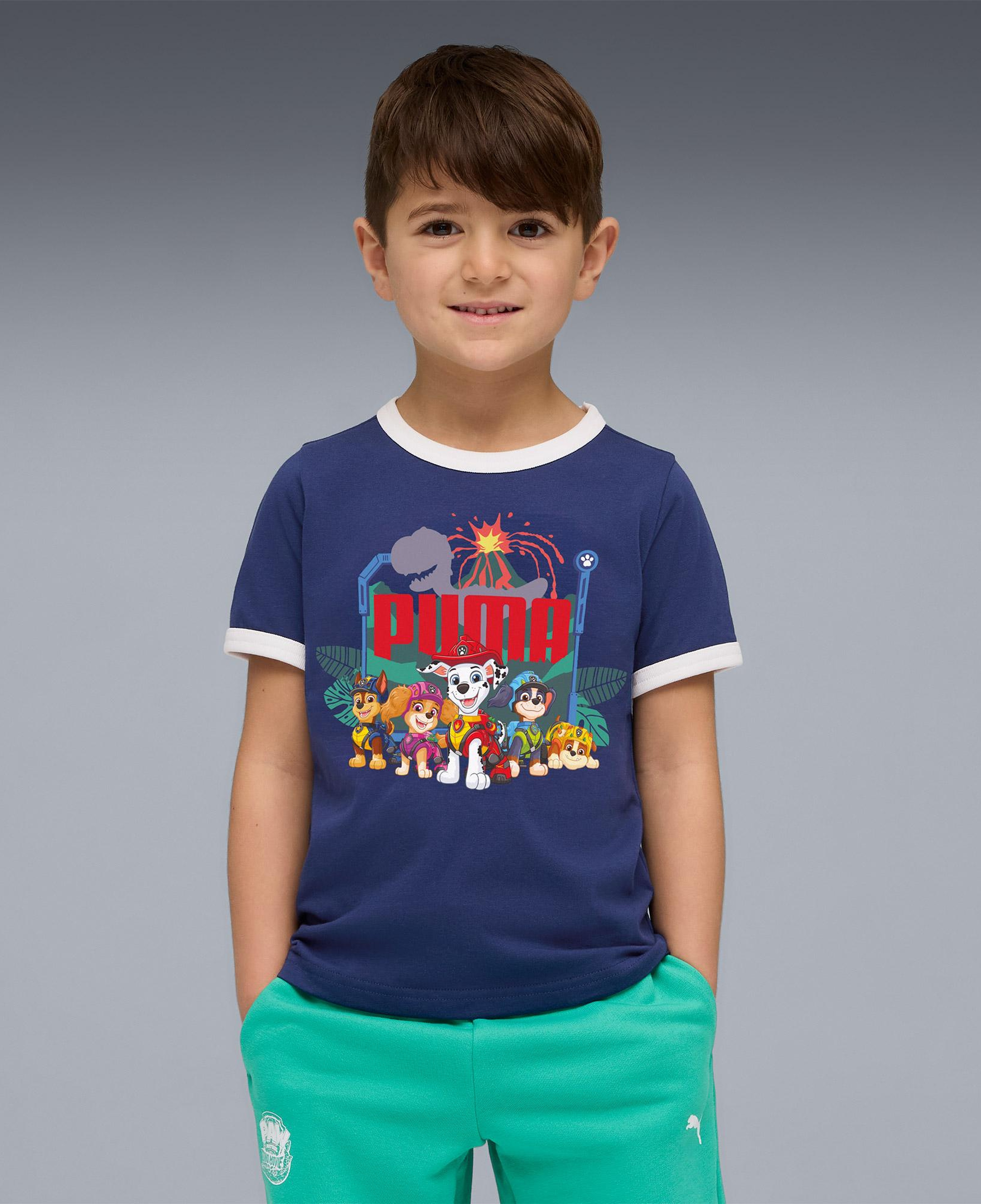 Puma X Paw Patrol Ringer Çocuk Mavi T-Shirt