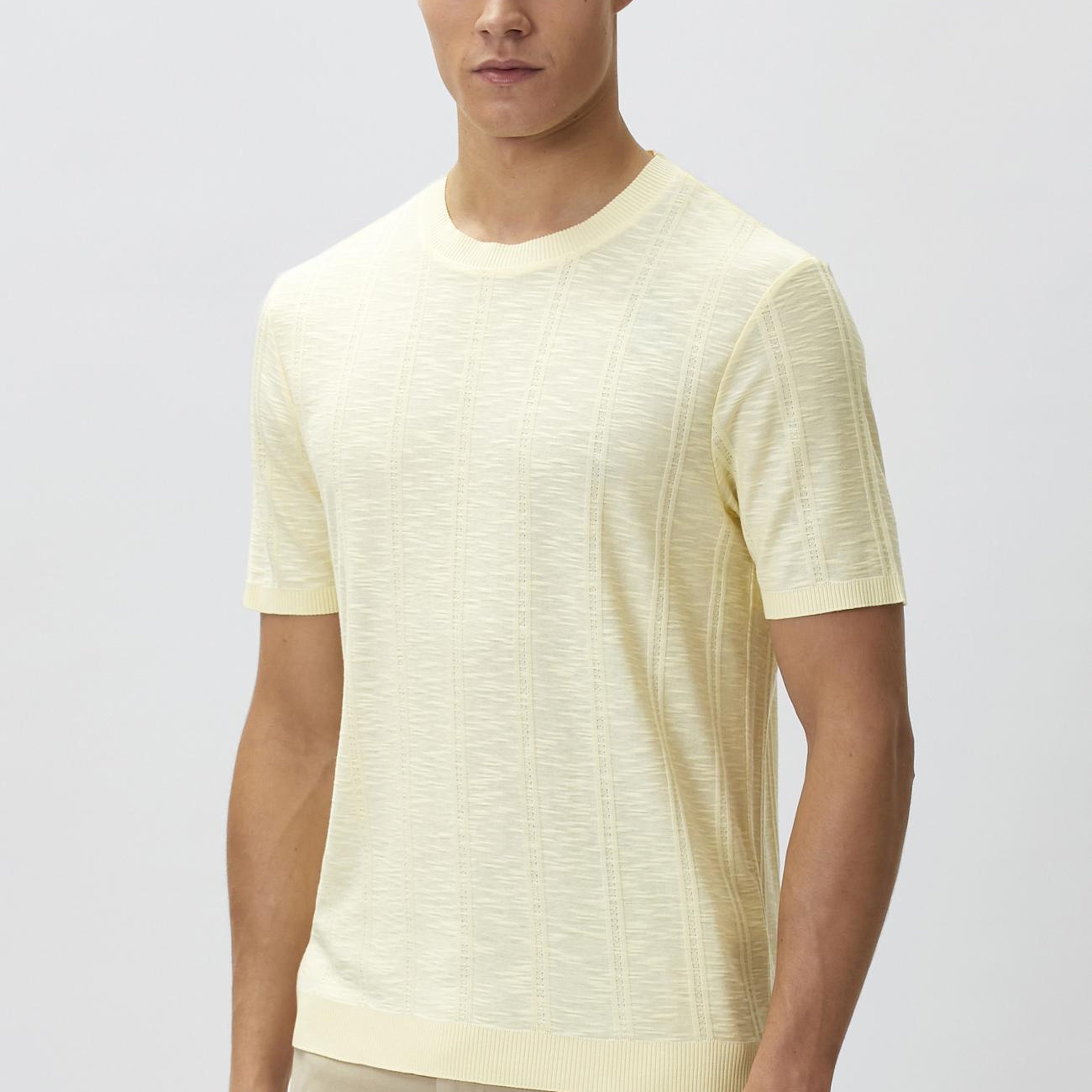 Network Erkek Sarı Desenli T-shirt