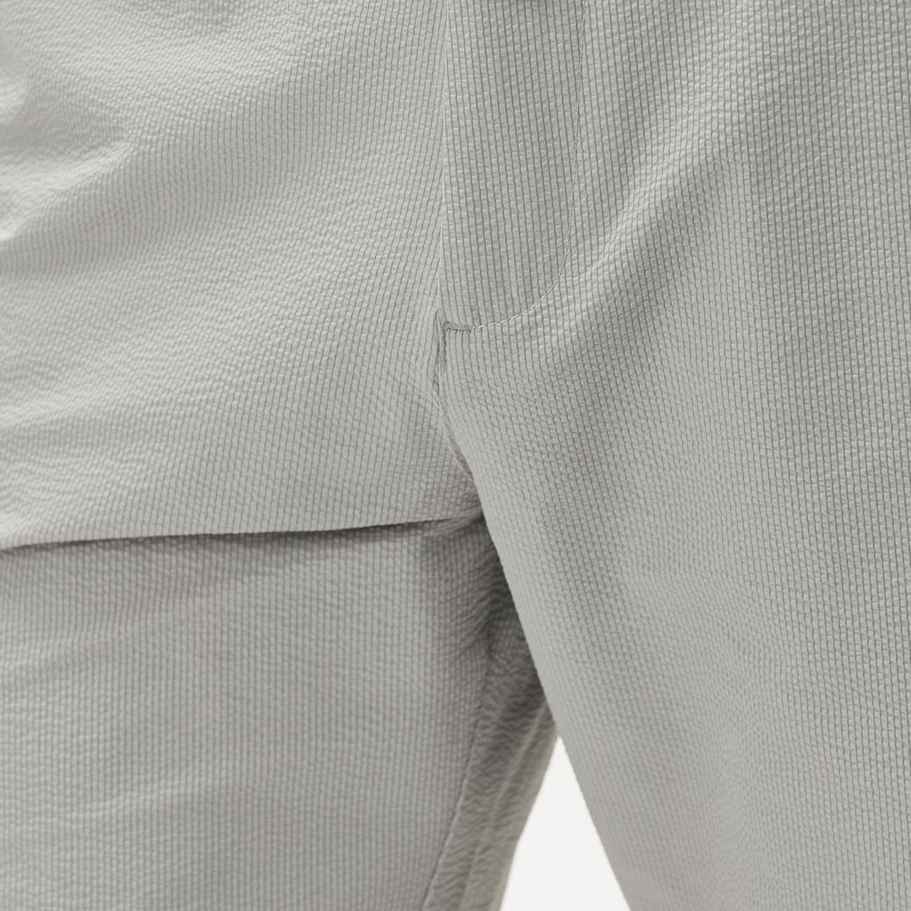 Network Erkek Gri Slim Fit Teknik Kumaş Duble Paça Şort