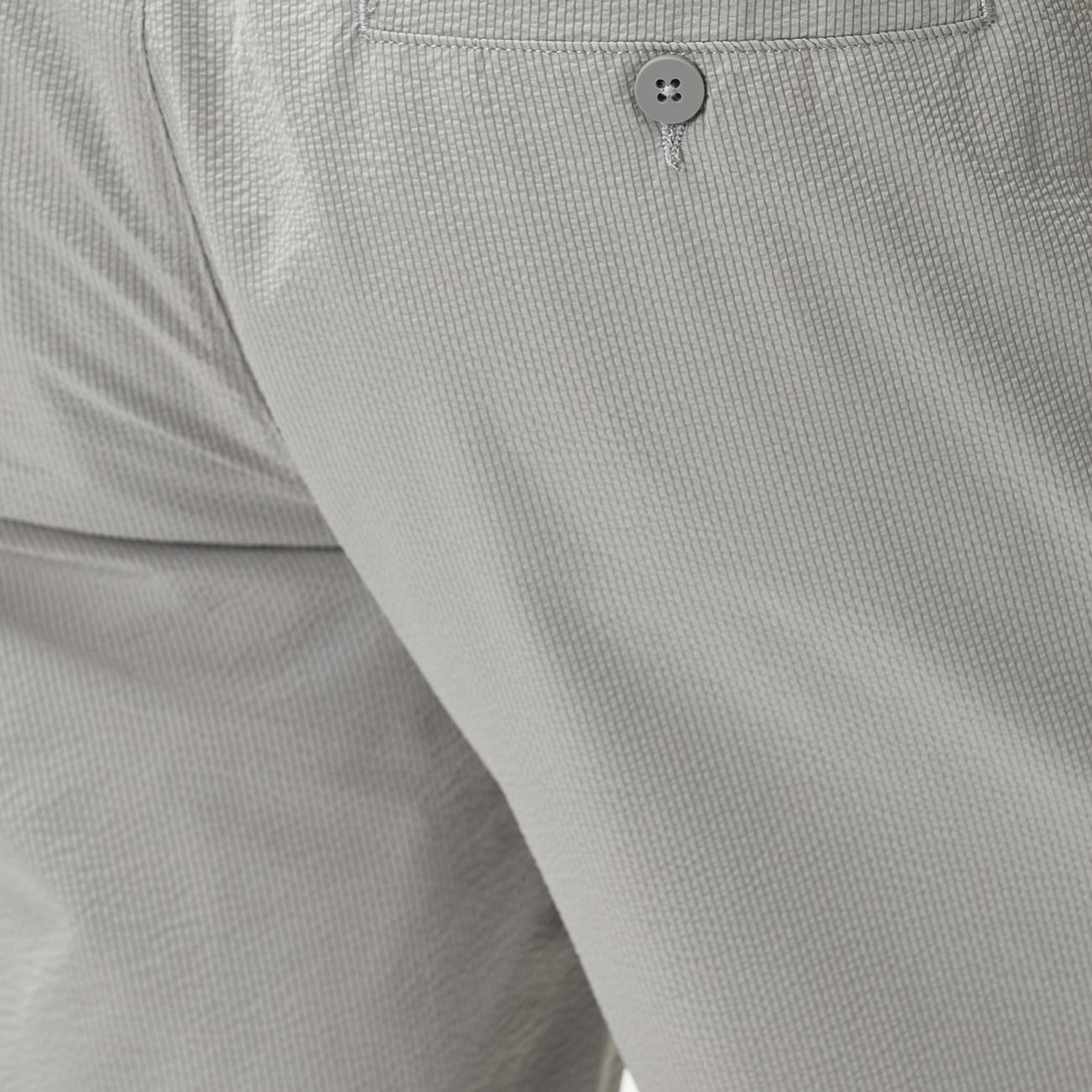 Network Erkek Gri Slim Fit Teknik Kumaş Duble Paça Şort