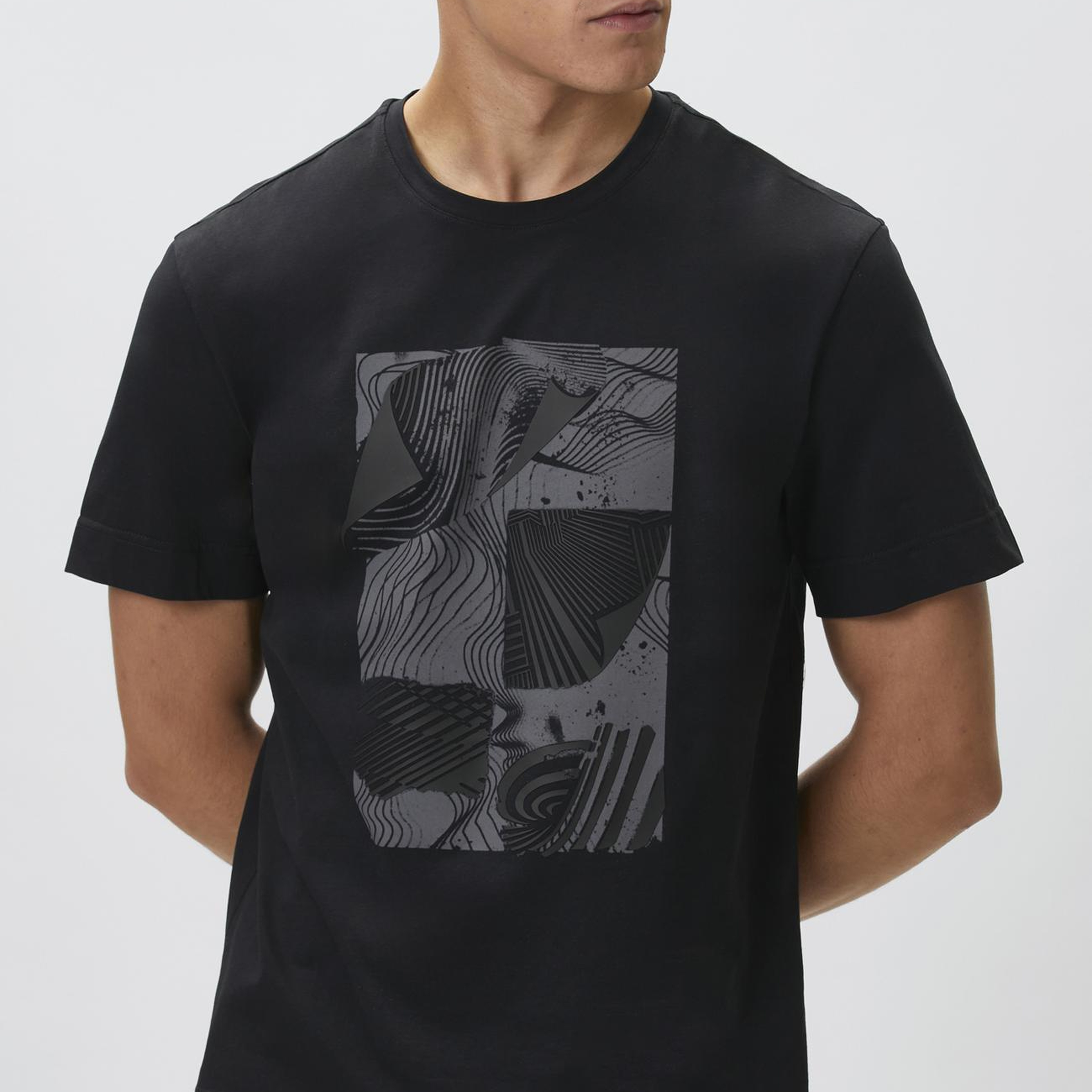 Network Erkek Lacivert Enjeksiyon Baskılı T-shirt