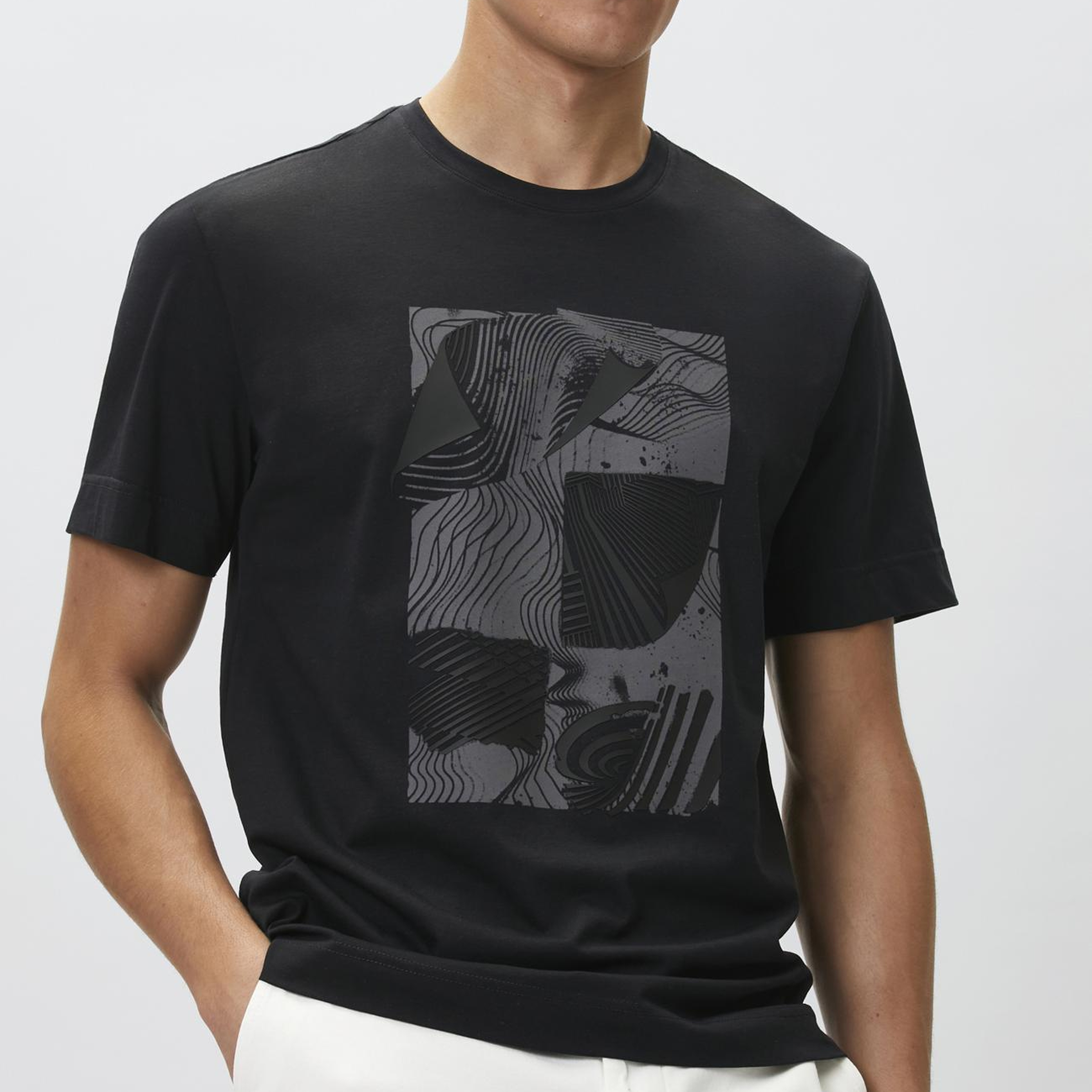 Network Erkek Lacivert Enjeksiyon Baskılı T-shirt