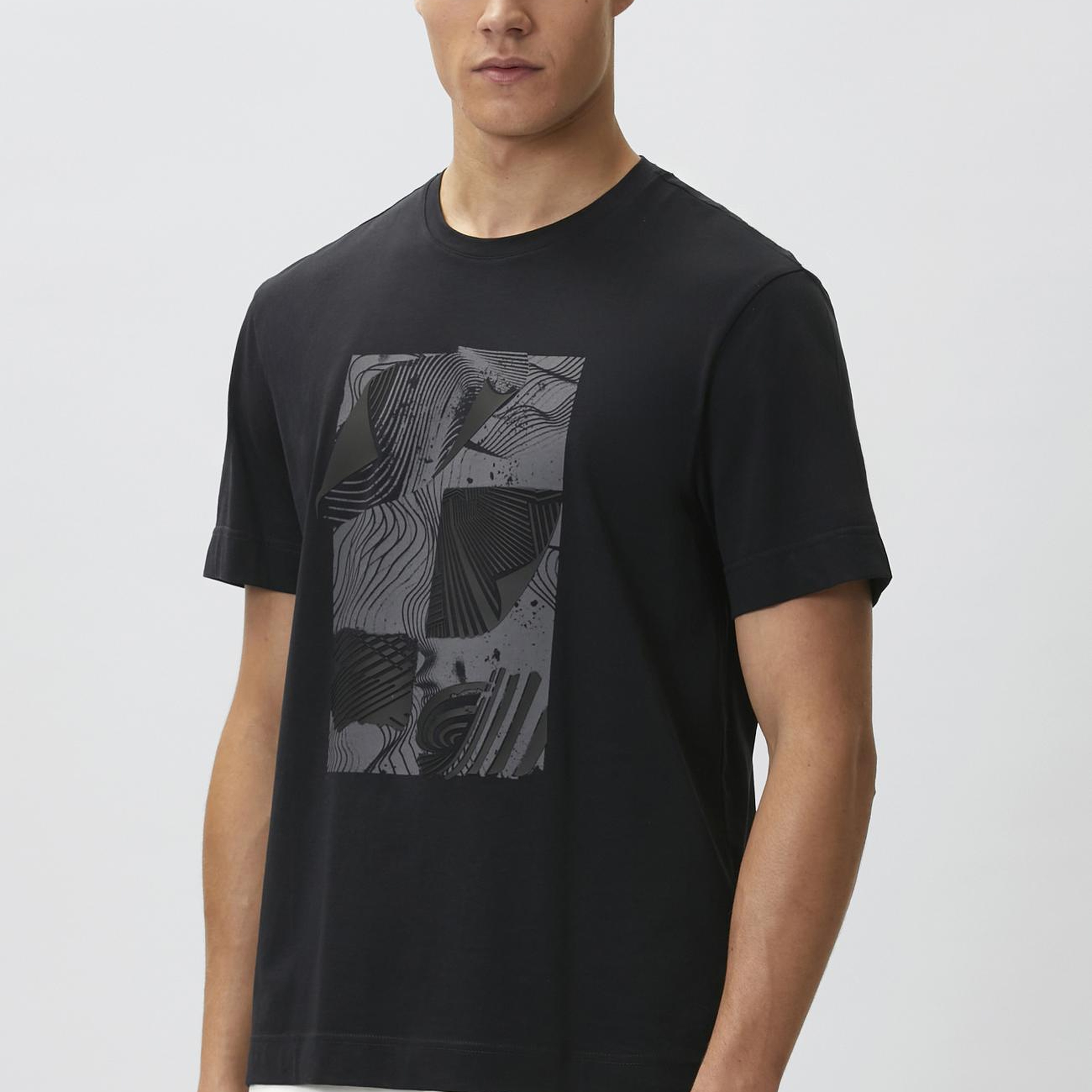 Network Erkek Lacivert Enjeksiyon Baskılı T-shirt