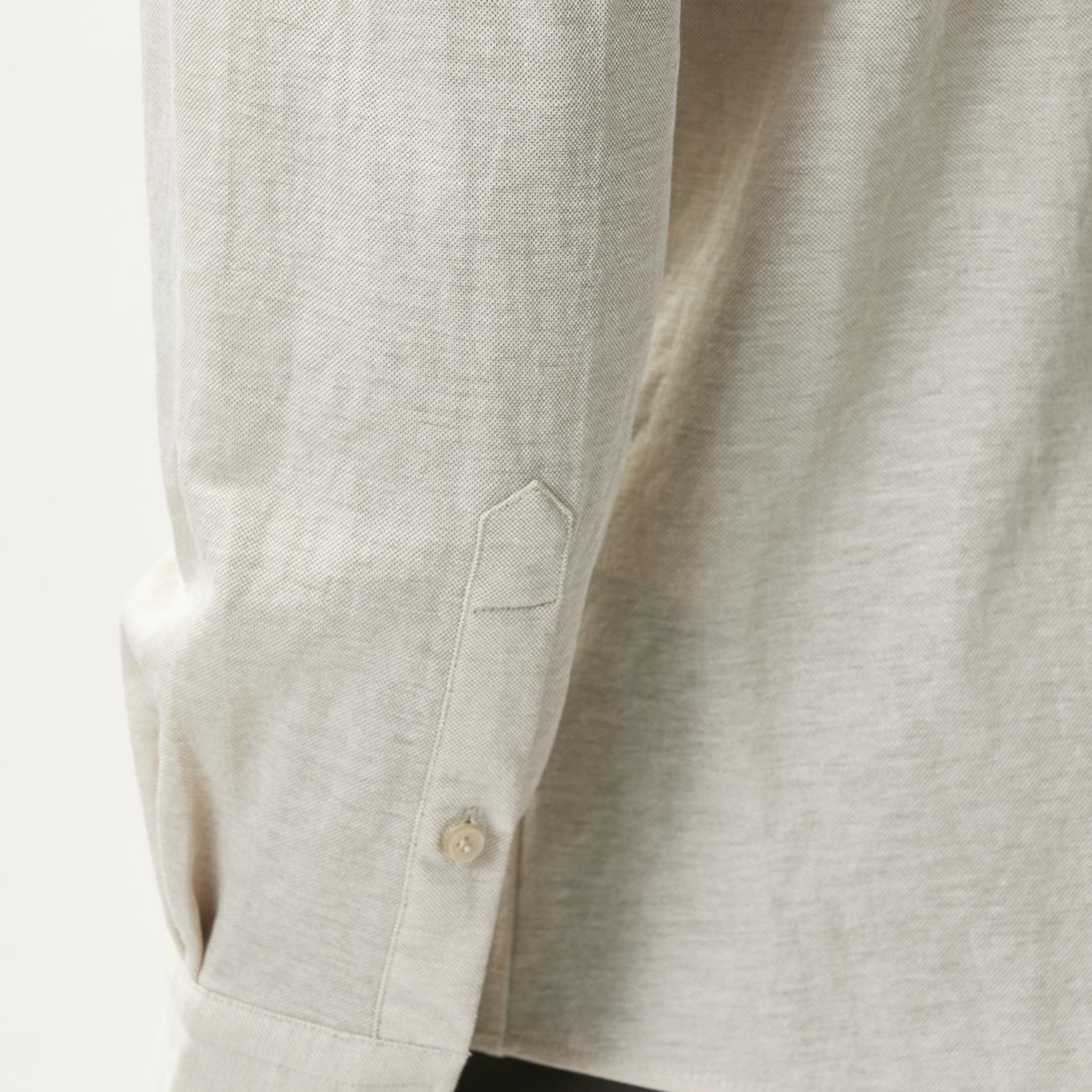 Network Erkek Slim Fit Bej Uzun Kol Örme Gömlek