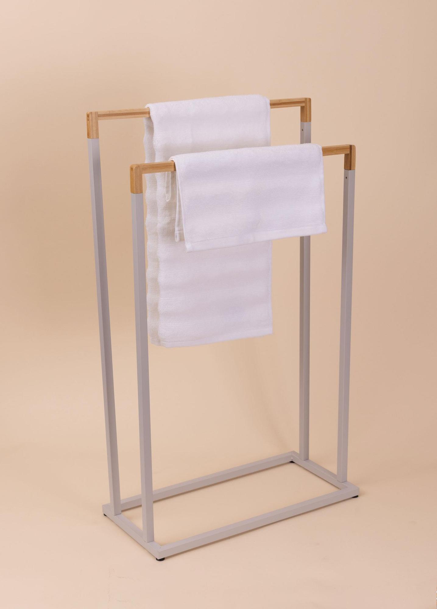 Metal Havlu Askılığı Gri GLV0764