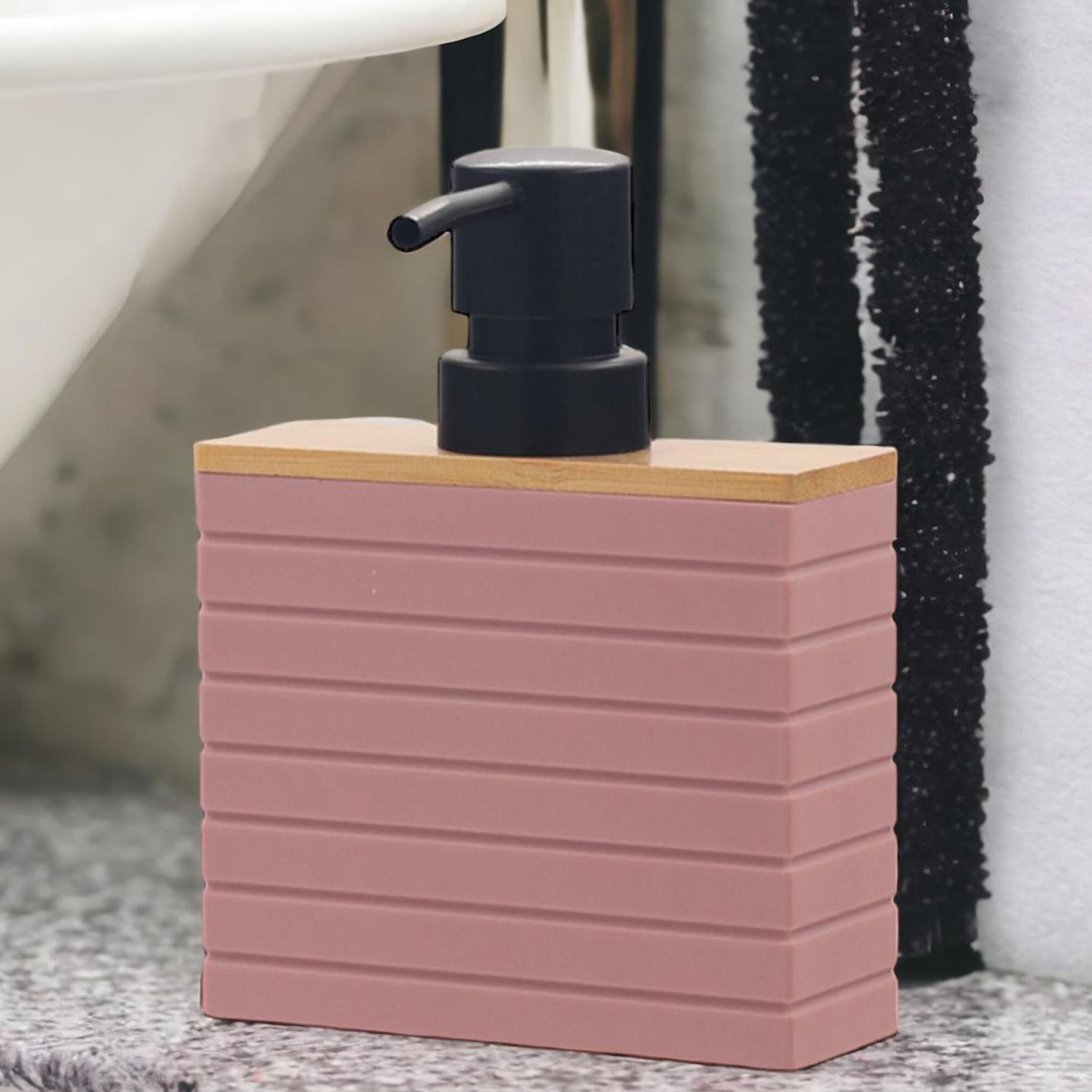 Stripe Sıvı Sabunluk Pembe