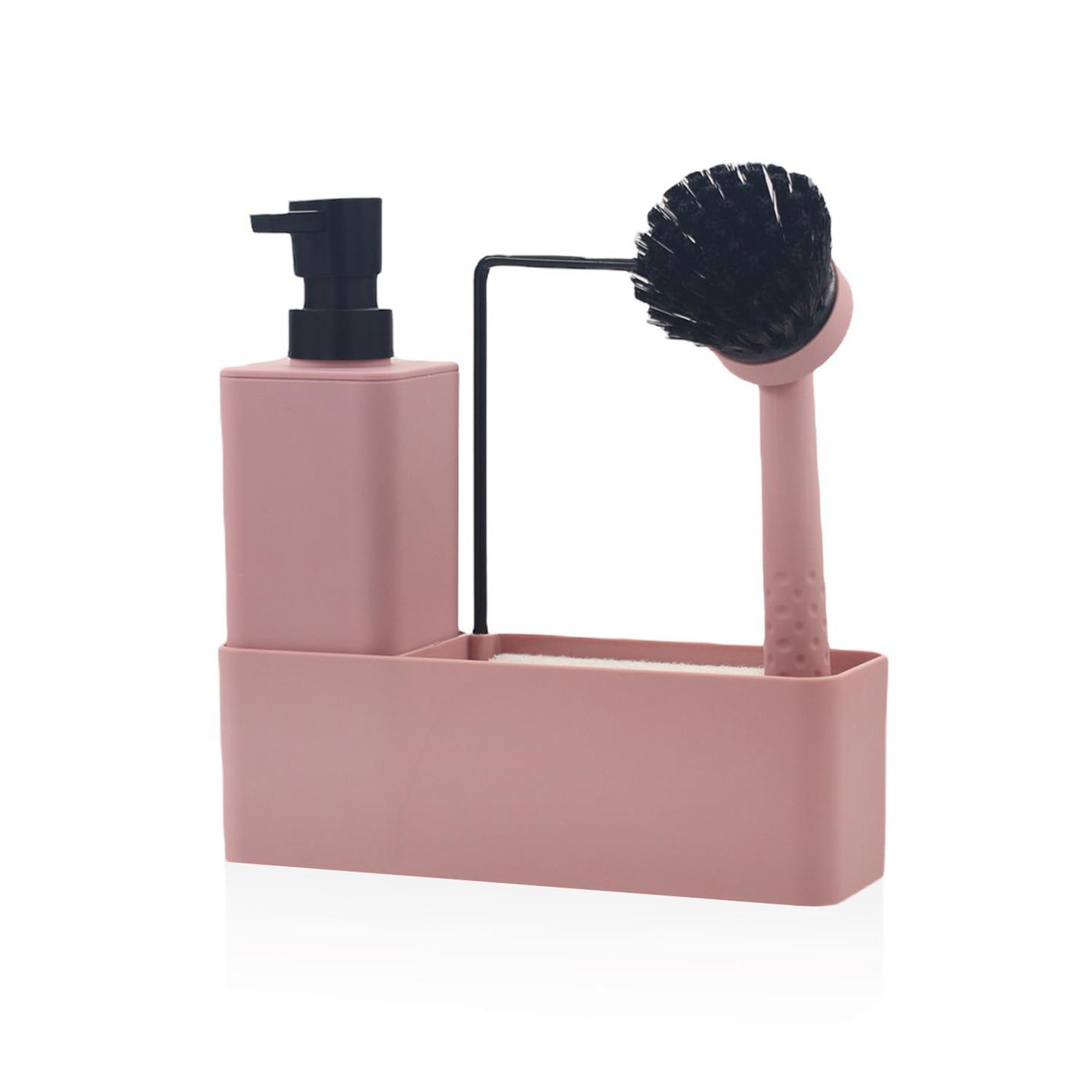 Plain Sıvı Sabunluk Seti Pembe