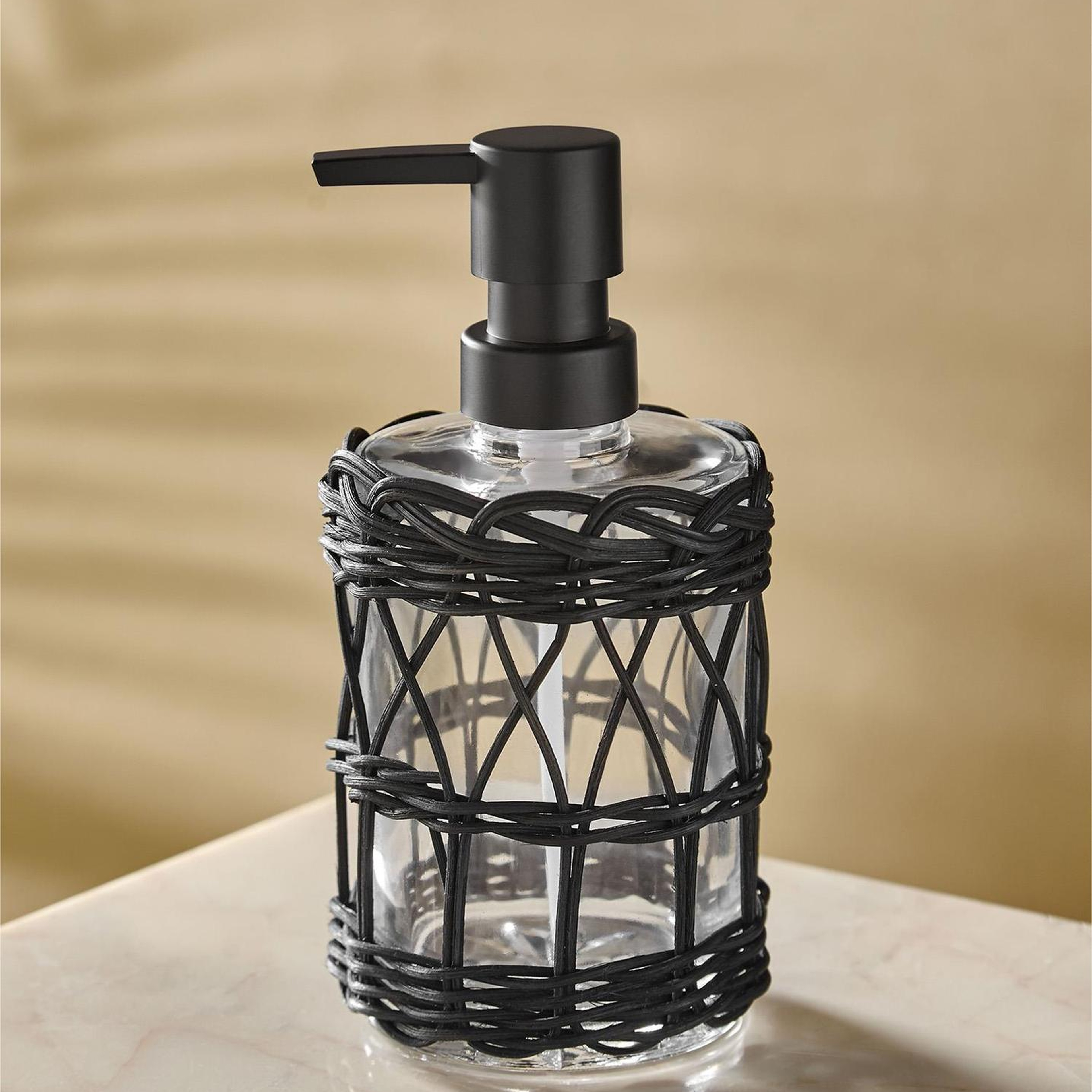 Rattan Sıvı Sabunluk Siyah 330 ml