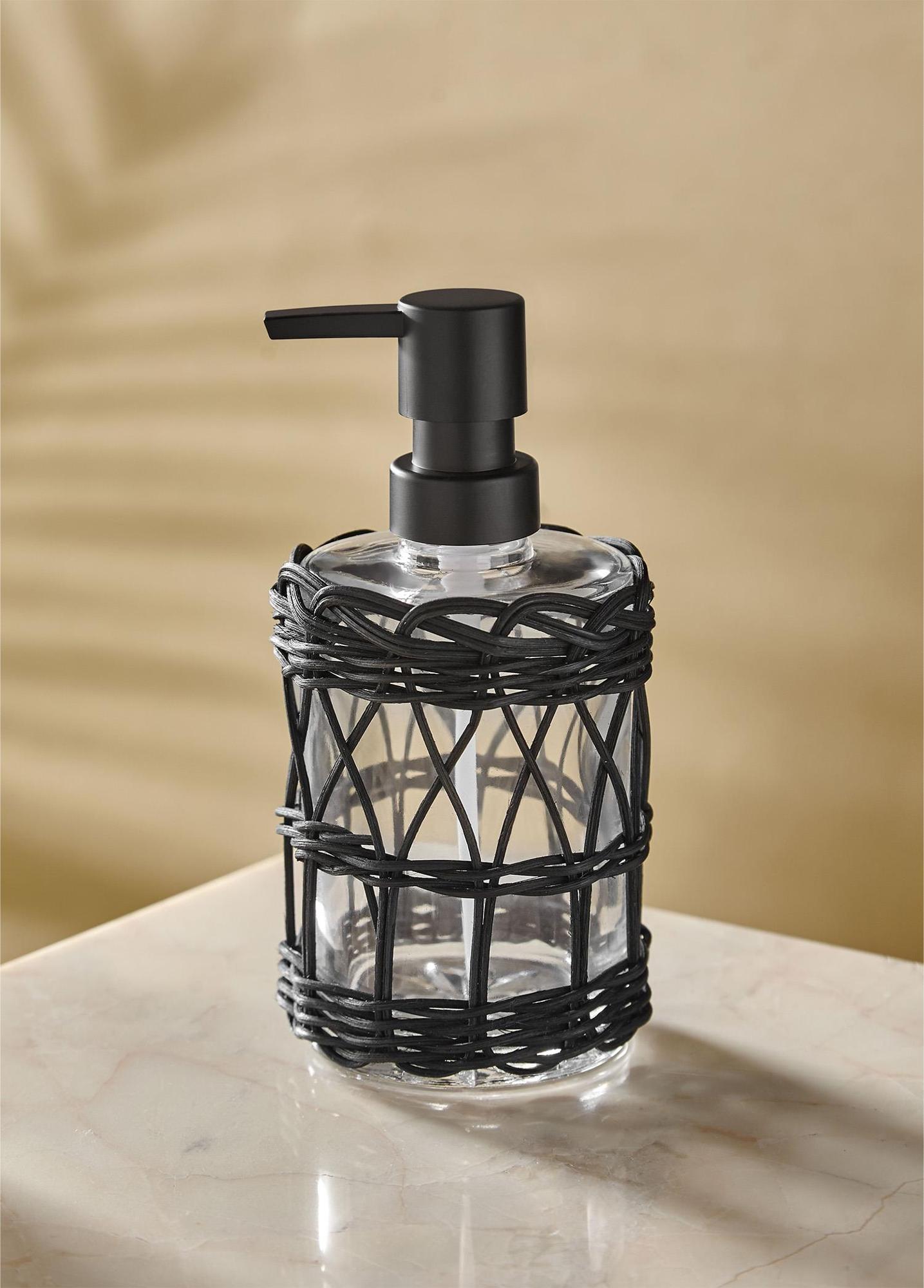 Rattan Sıvı Sabunluk Siyah 330 ml