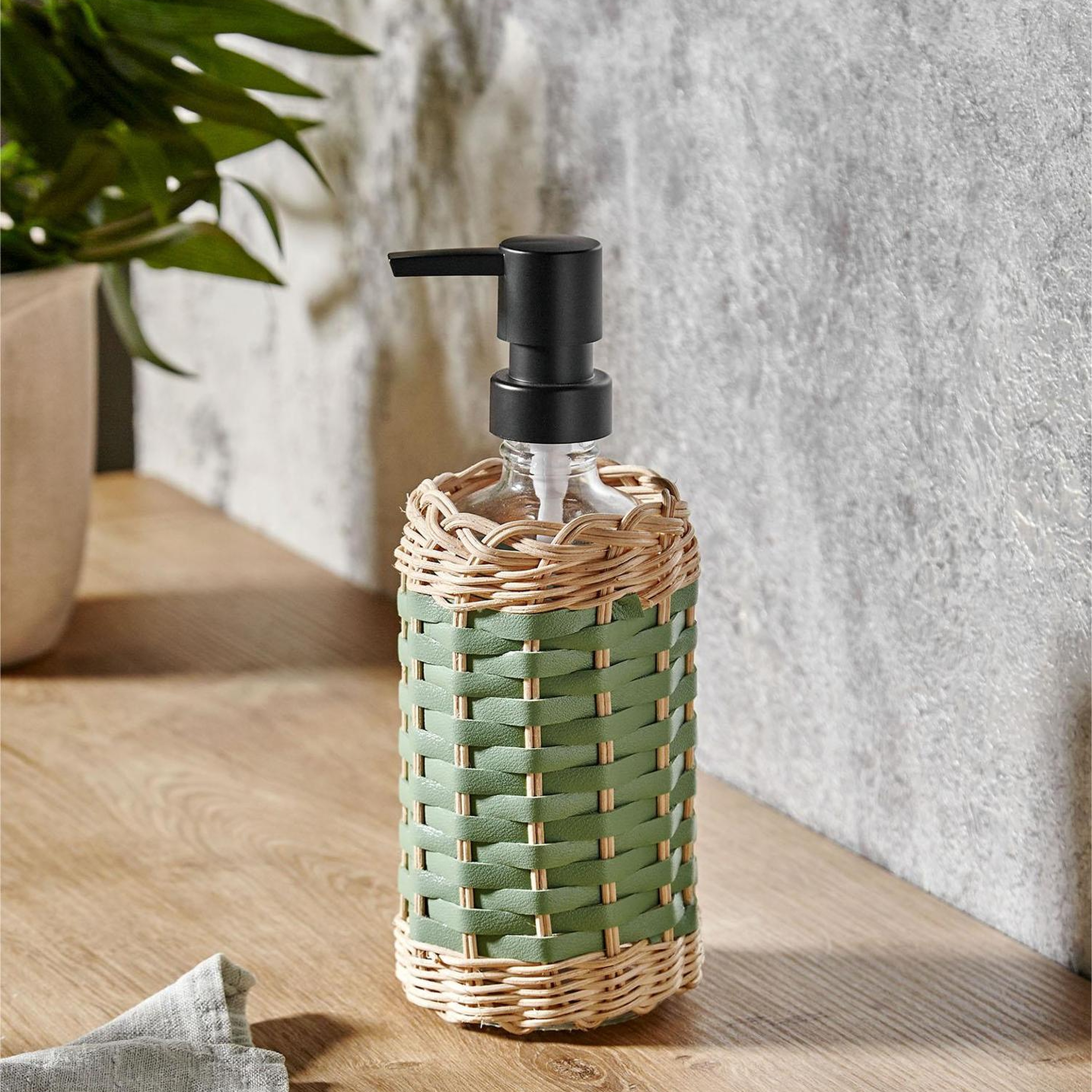 Rattan Sıvı Sabunluk Yeşil 483 ml