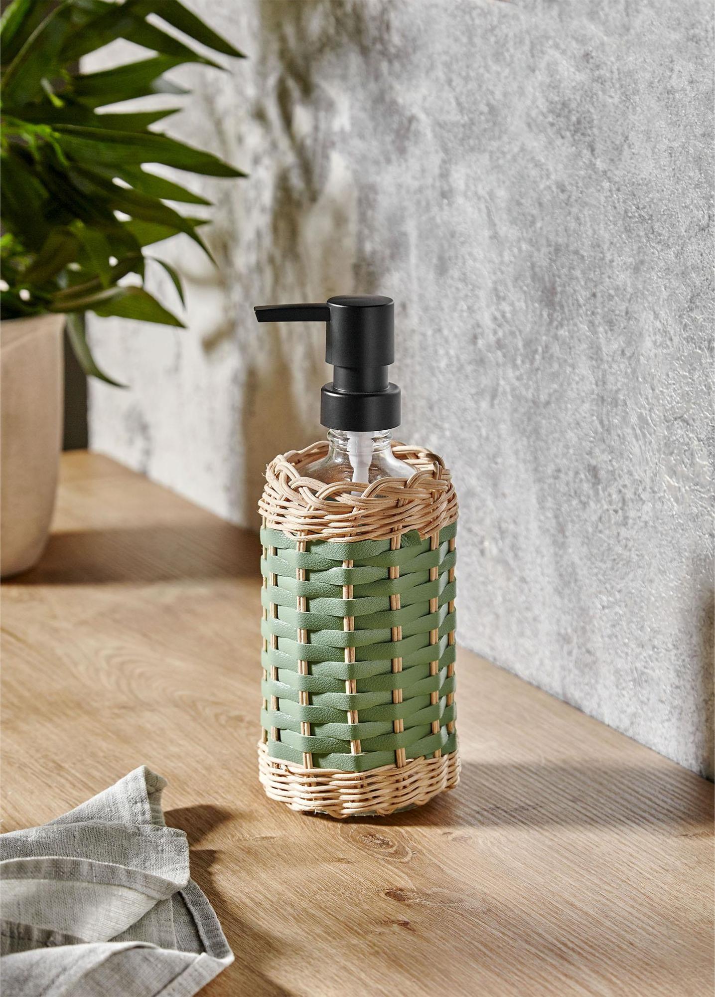 Rattan Sıvı Sabunluk Yeşil 483 ml