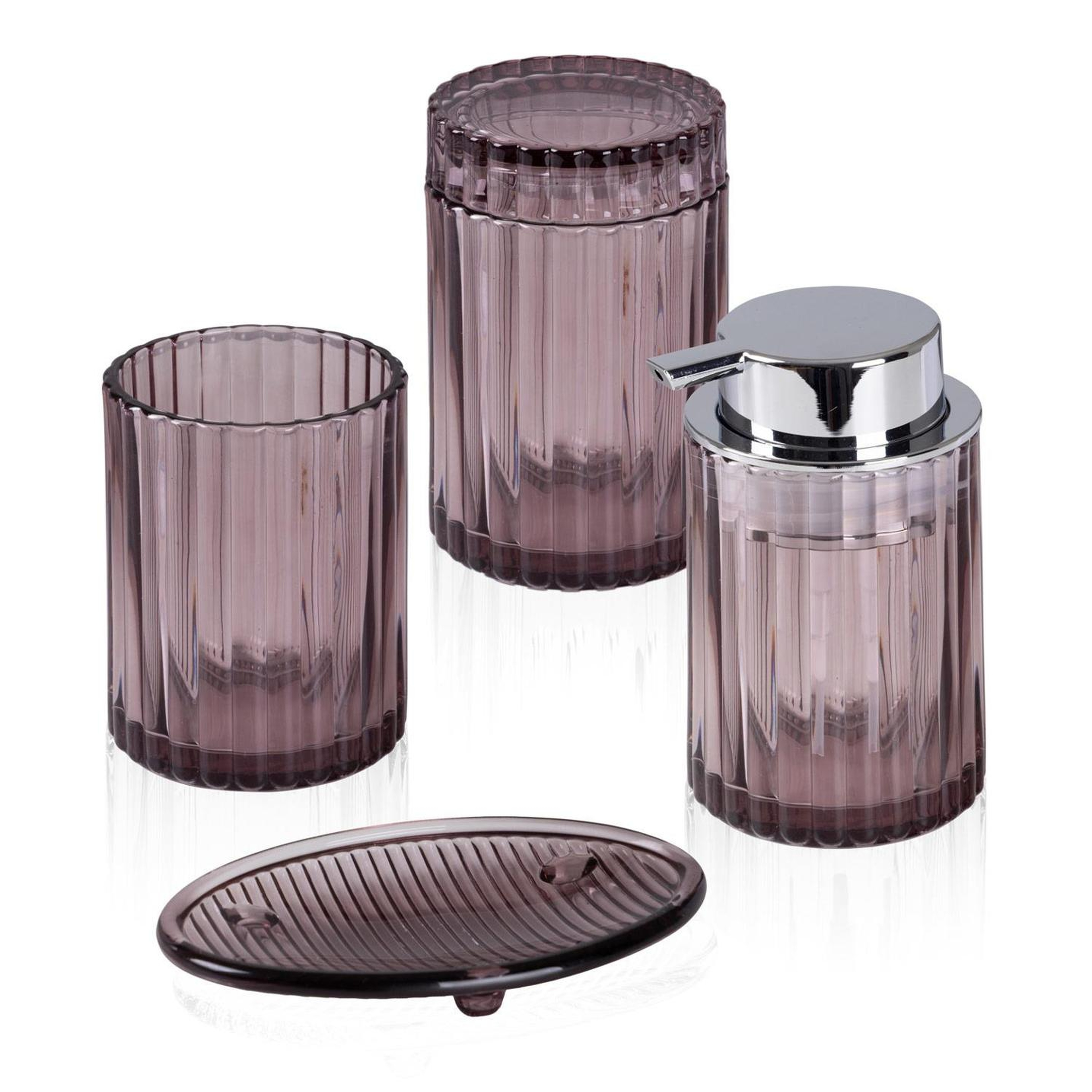 Vinka Banyo Seti 4 Parça Mor 300 ml