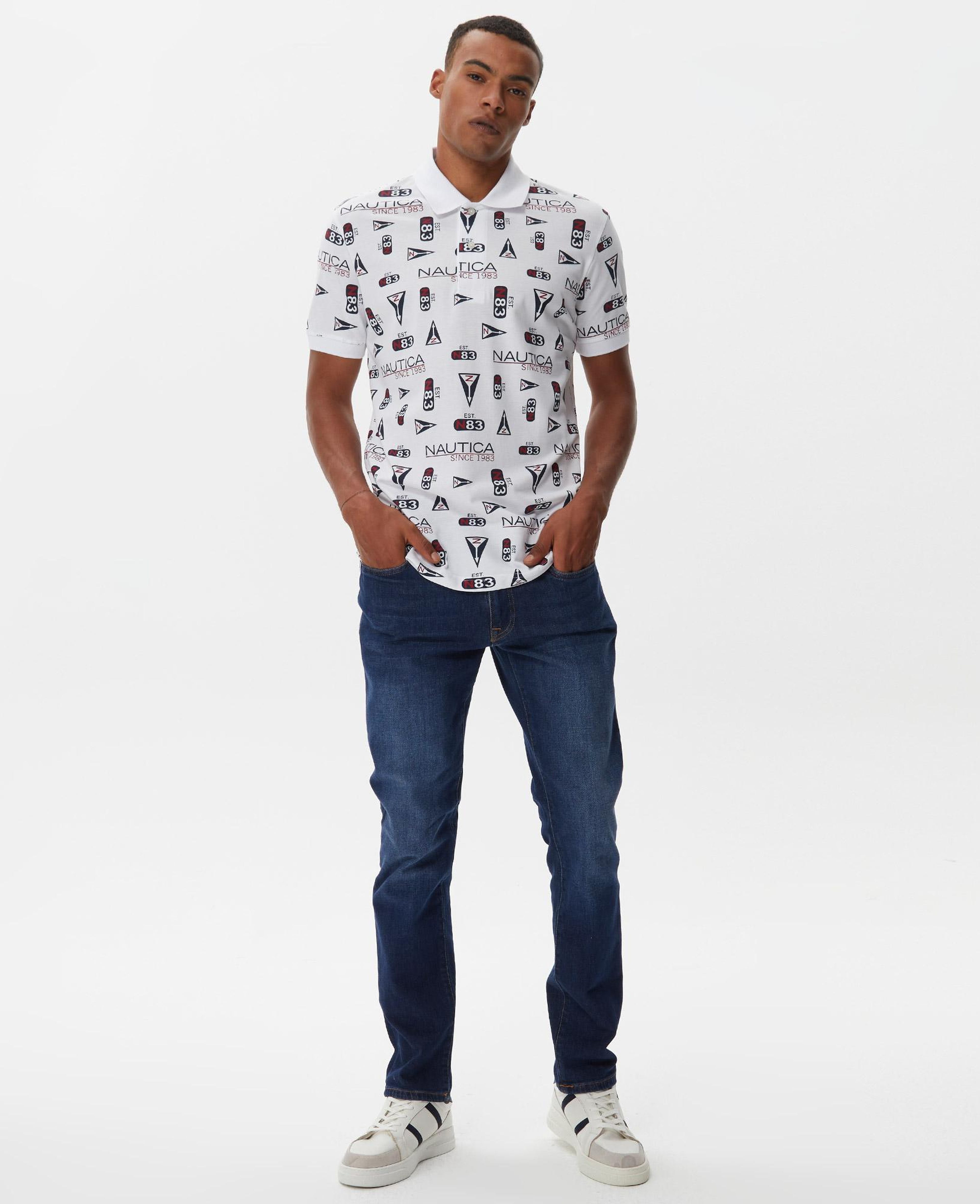 Nautica Erkek Beyaz Kısa Kollu Polo Yaka T-Shirt