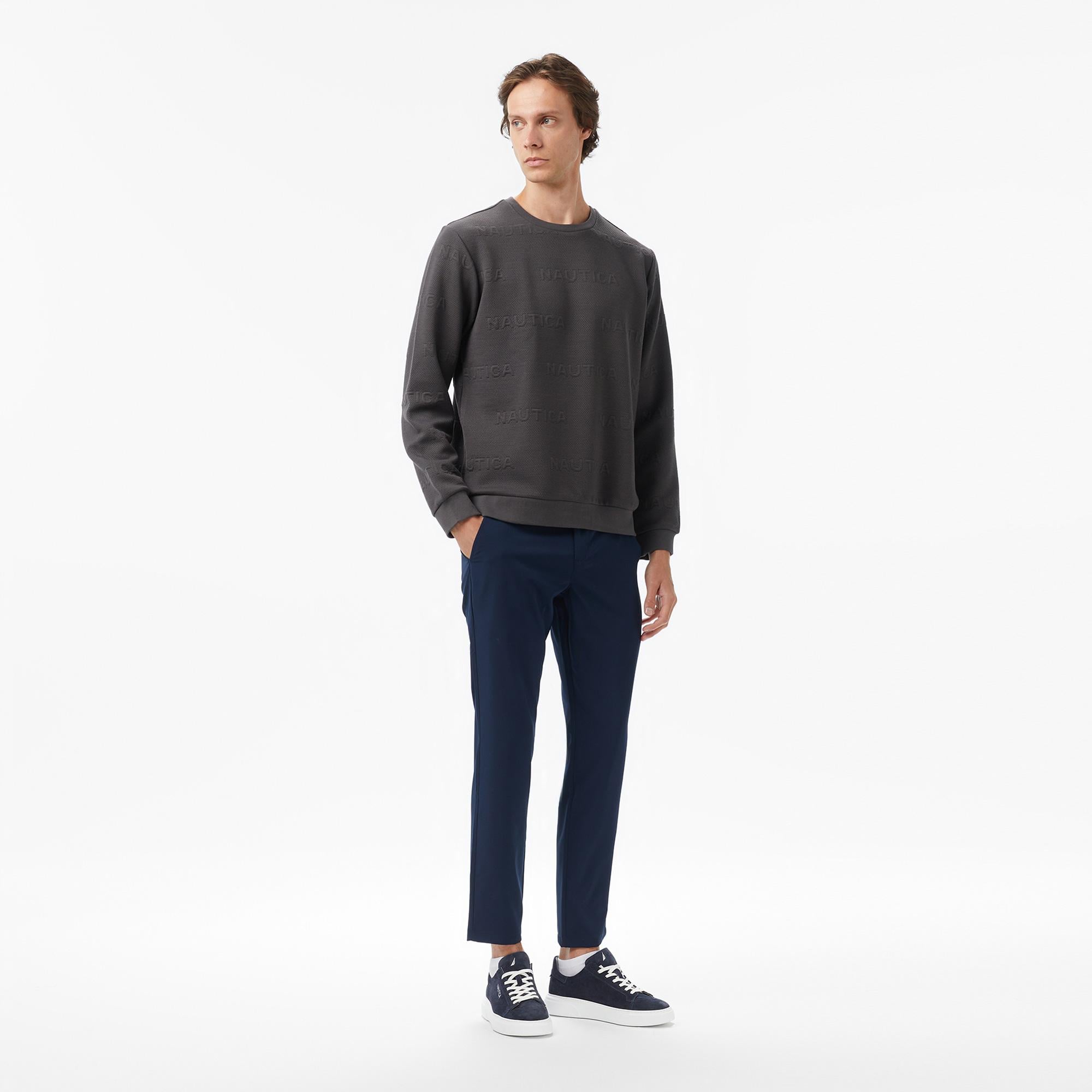 Nautica Erkek Gri Regular Fit Sweatshirt