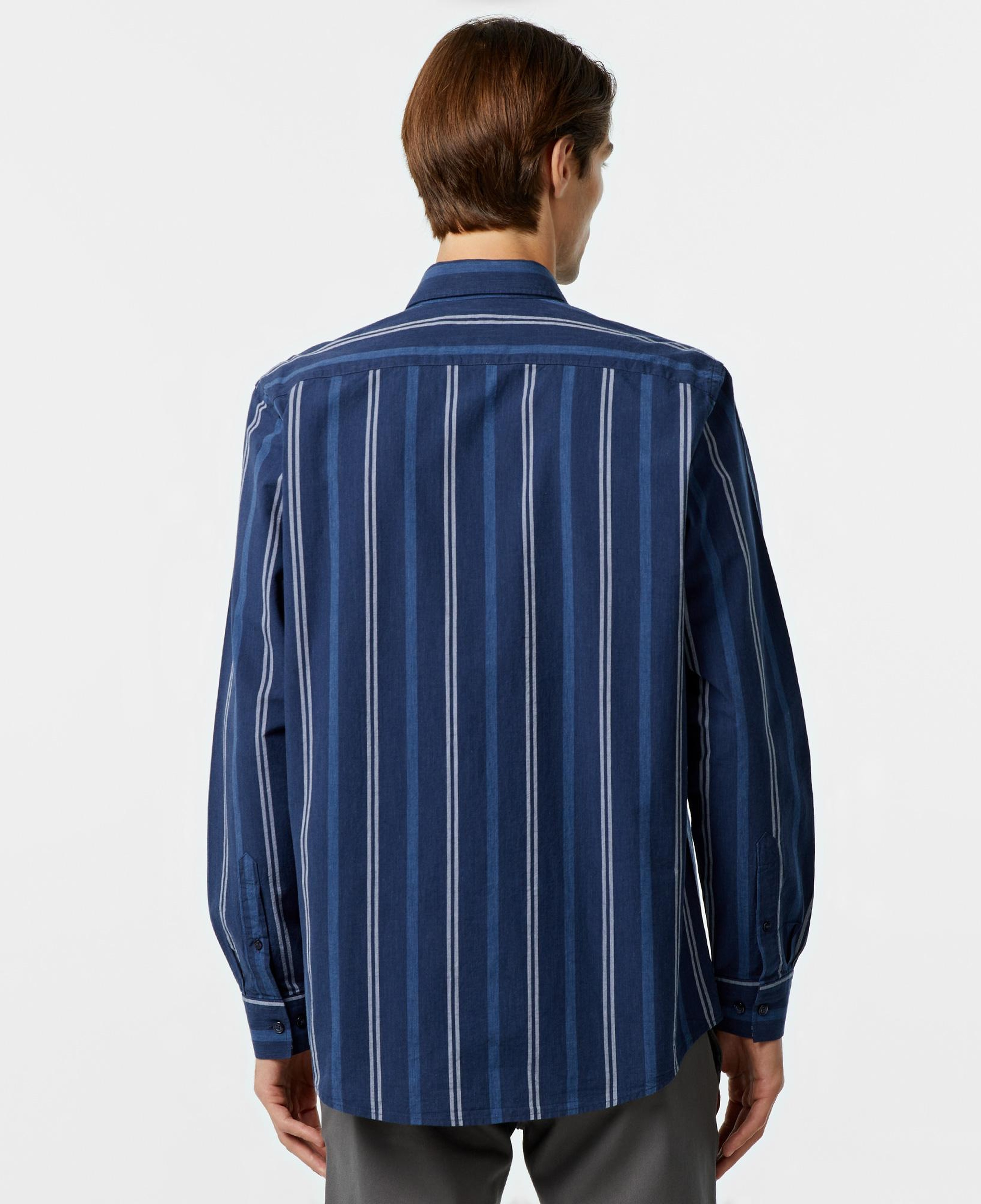 Nautica Erkek Lacivert Classic Fit Çizgili Gömlek