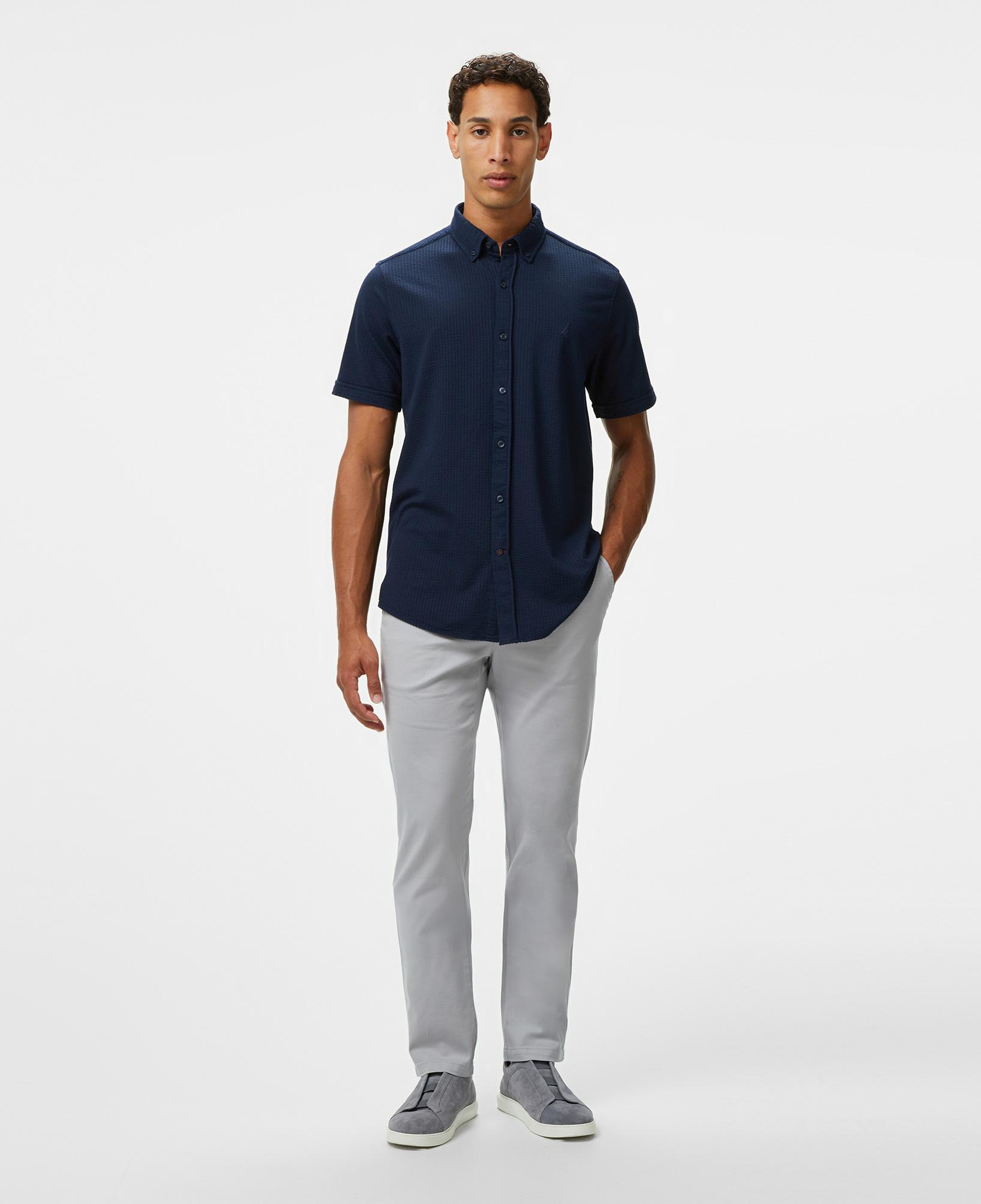 Nautica Erkek Gri Slim Fit Chino Pantolon