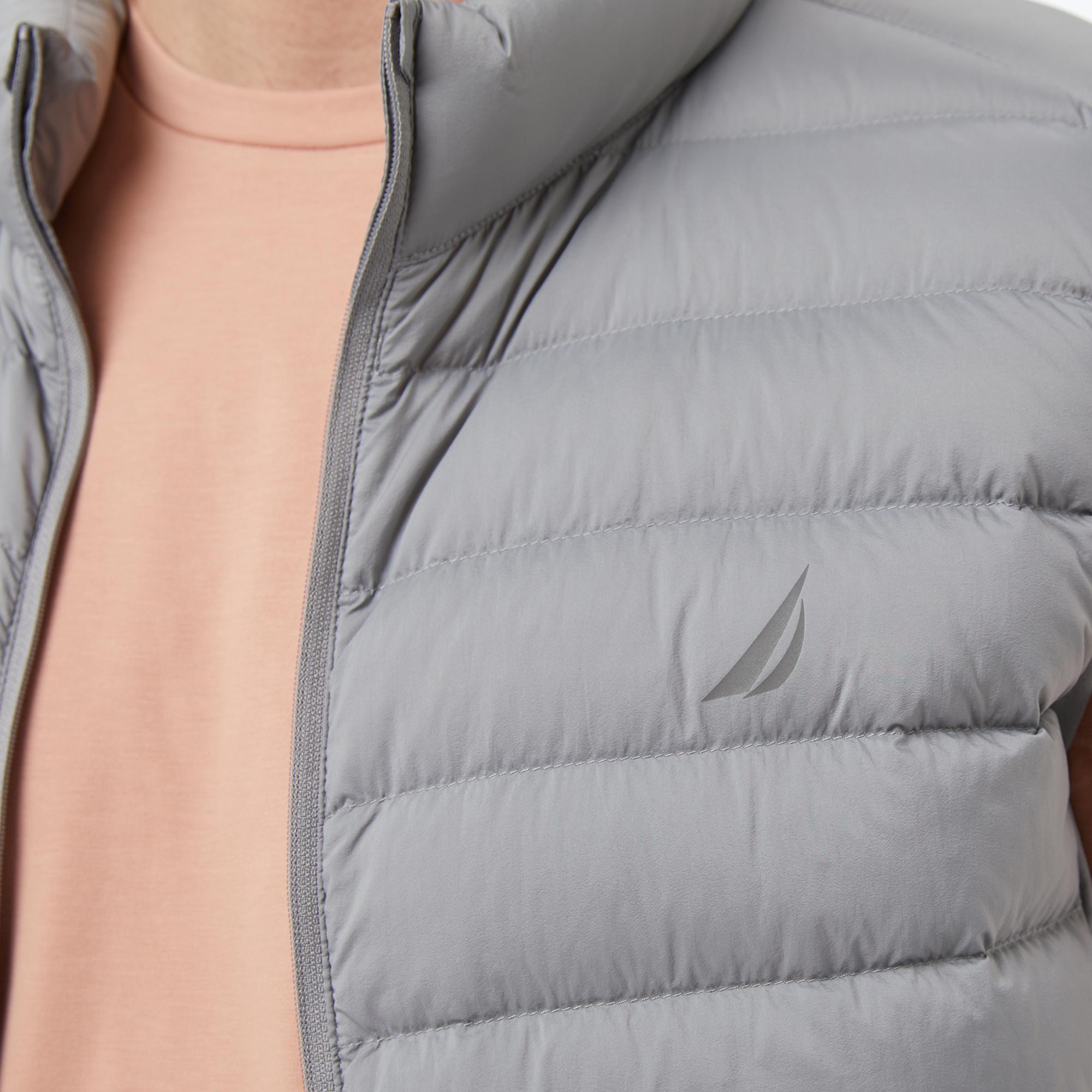 Nautica Erkek Gri Regular Fit Su İtici Kaz Tüyü Yelek