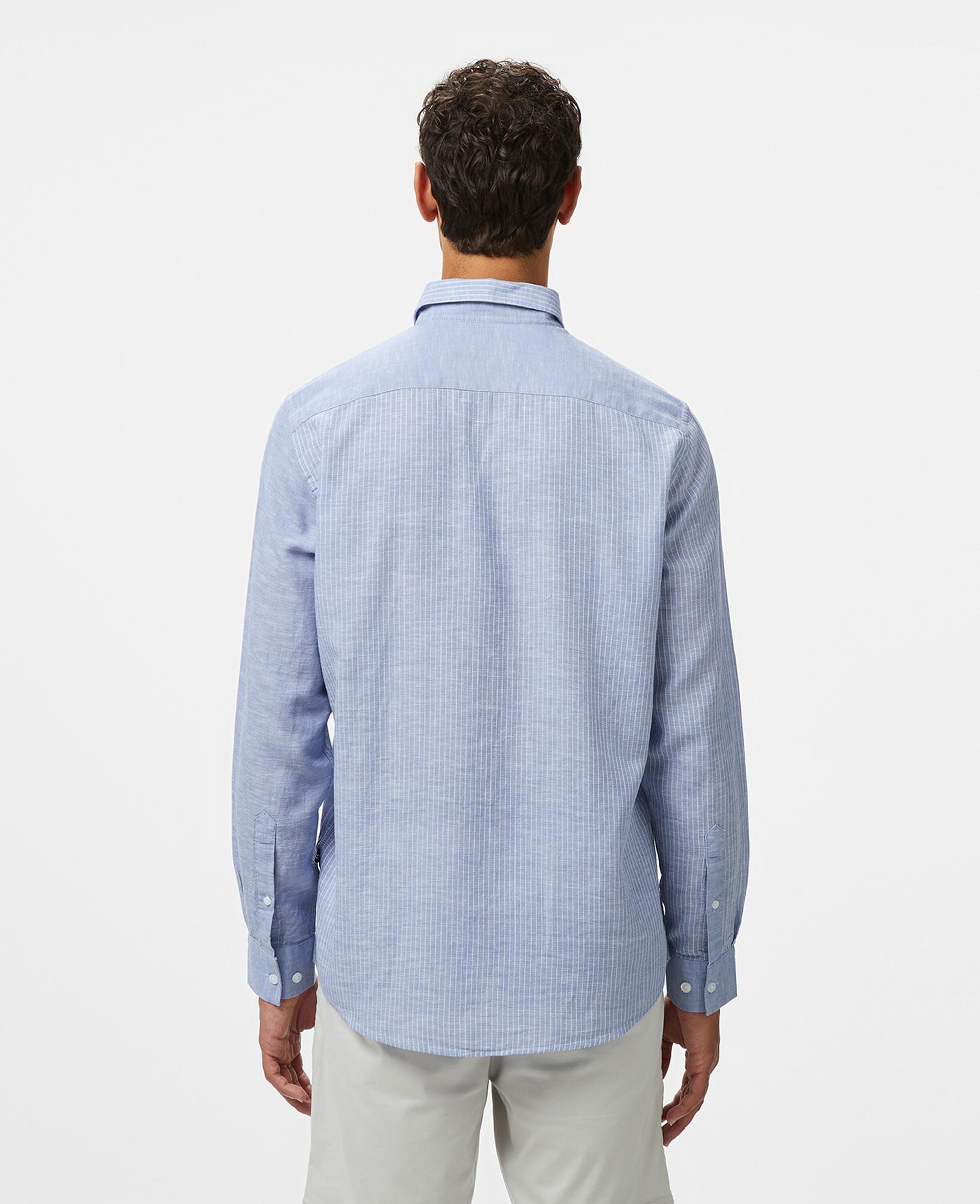 Nautica Erkek Mavi Classic Fit Çizgili Gömlek