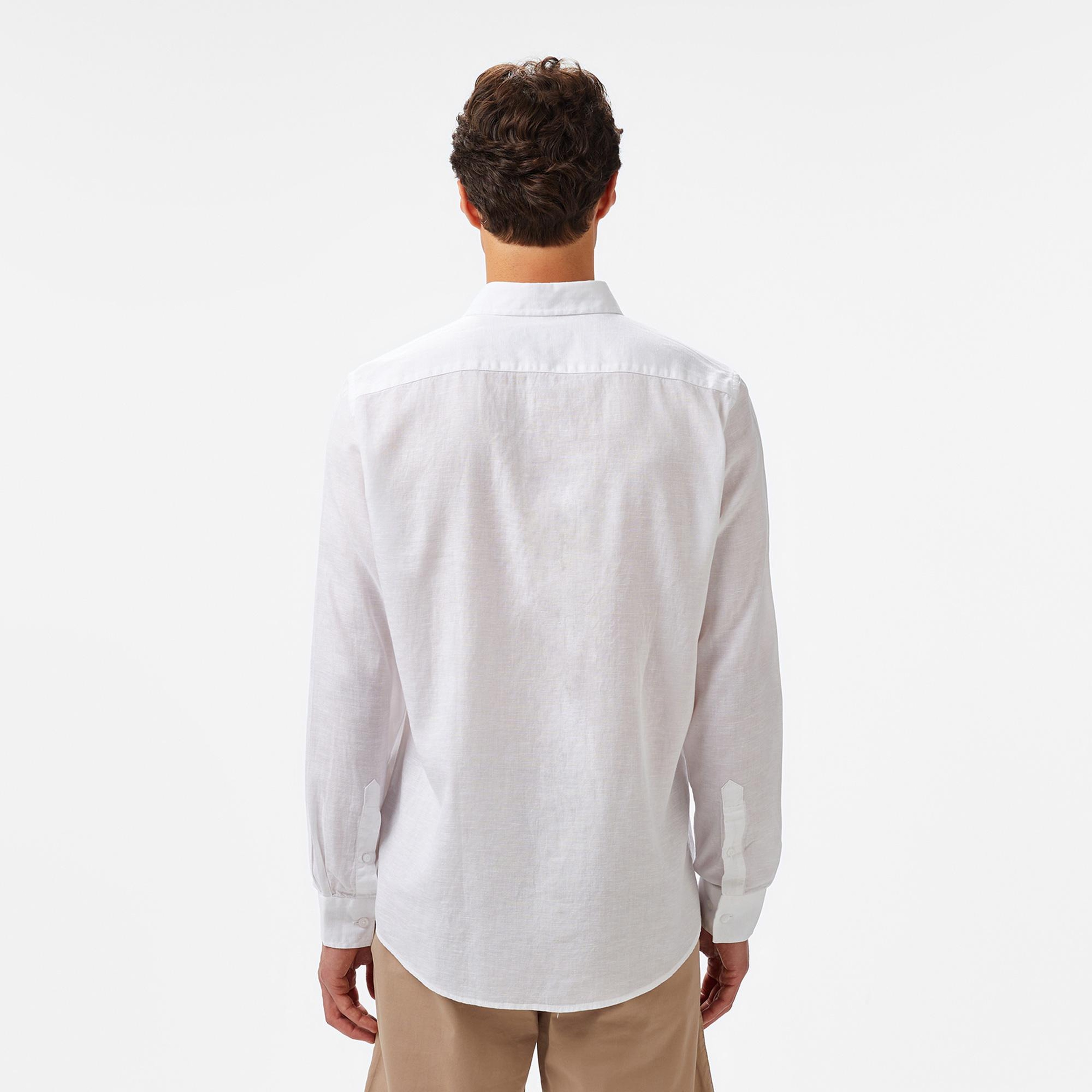 Nautica Erkek Beyaz Classic Fit Gömlek