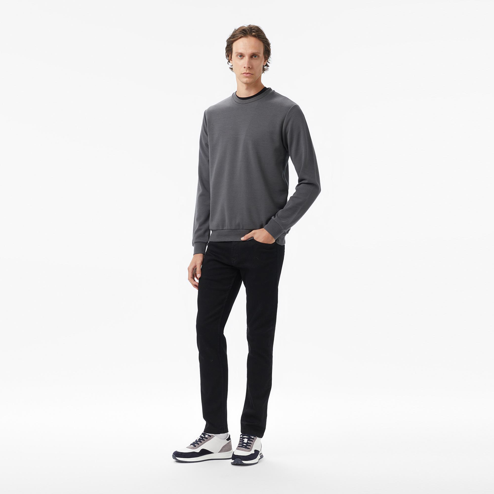 Nautica Erkek Gri Classic Fit Sweatshirt