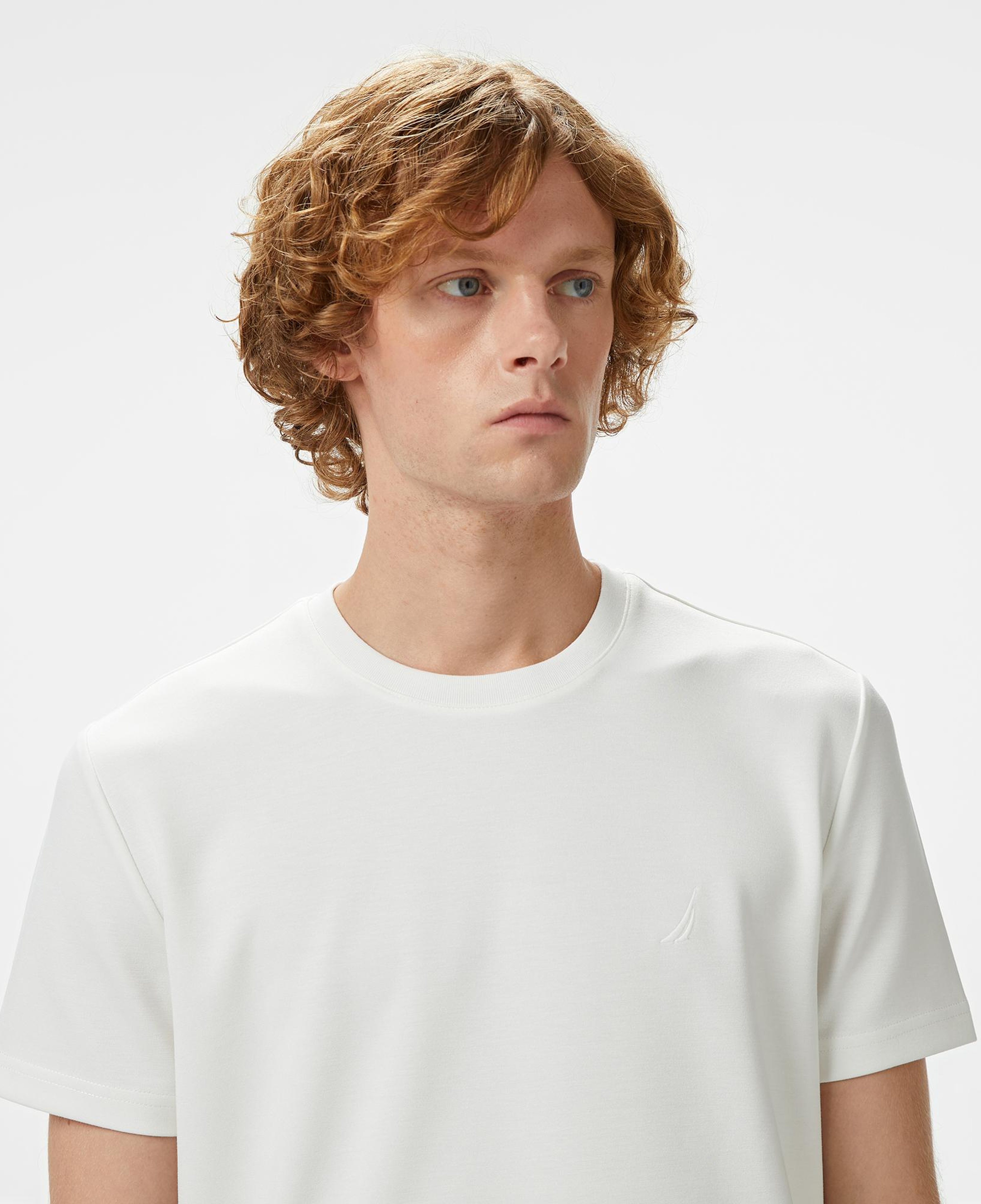 Nautica Erkek Beyaz Classic Fit T-Shirt