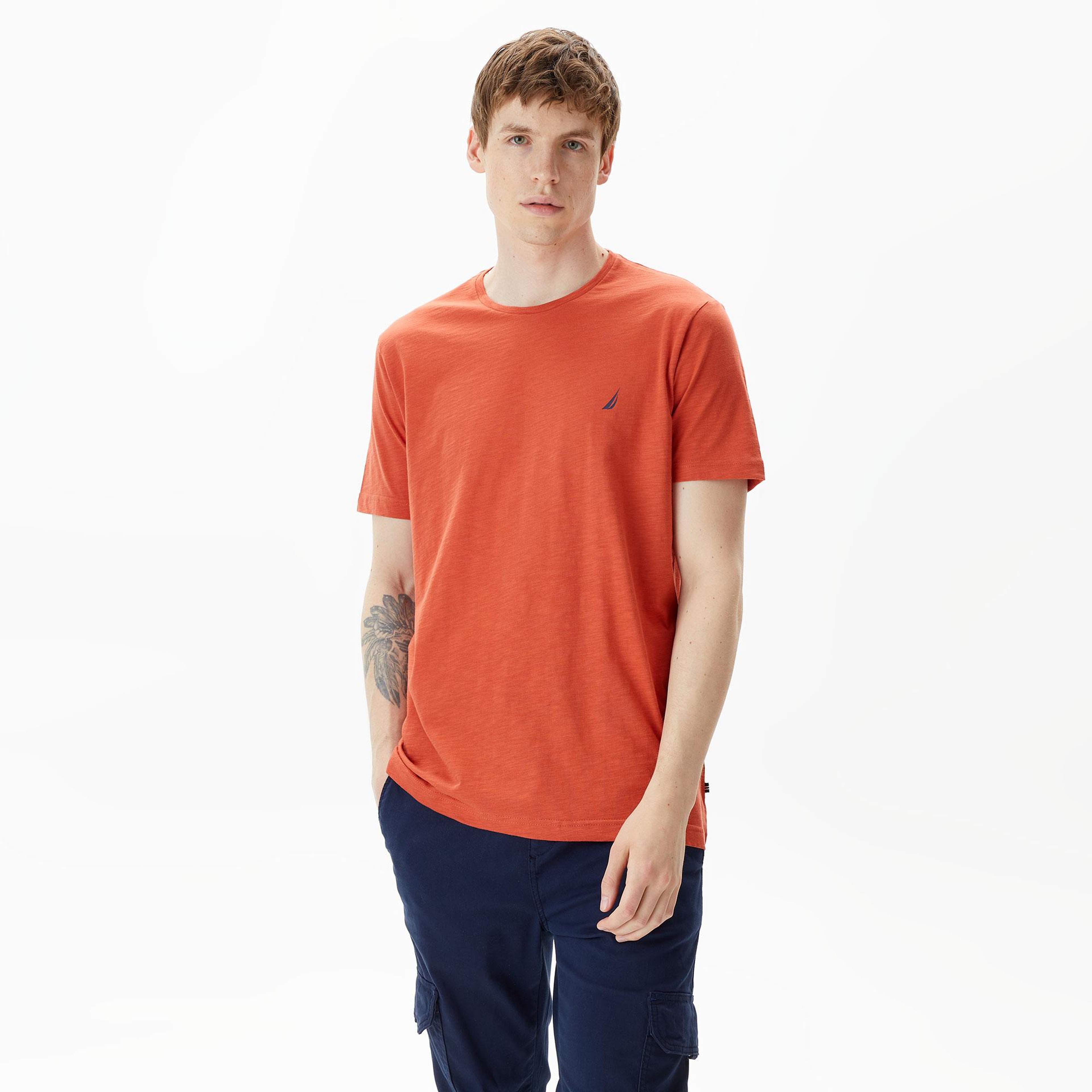 Nautica Erkek Kırmızı Standart Fit T-Shirt