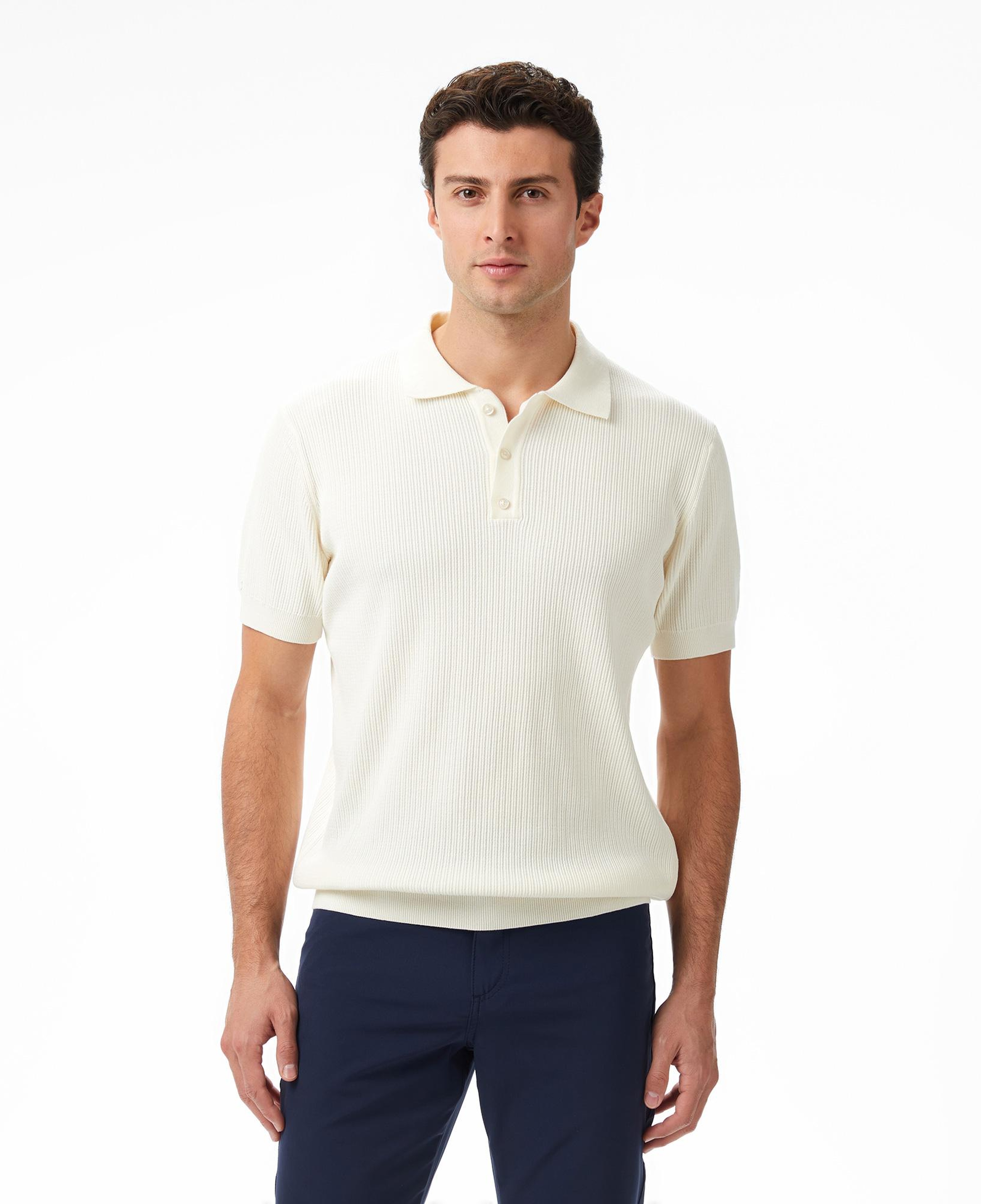 Nautica Erkek Krem Regular Fit Kısa Kollu Triko