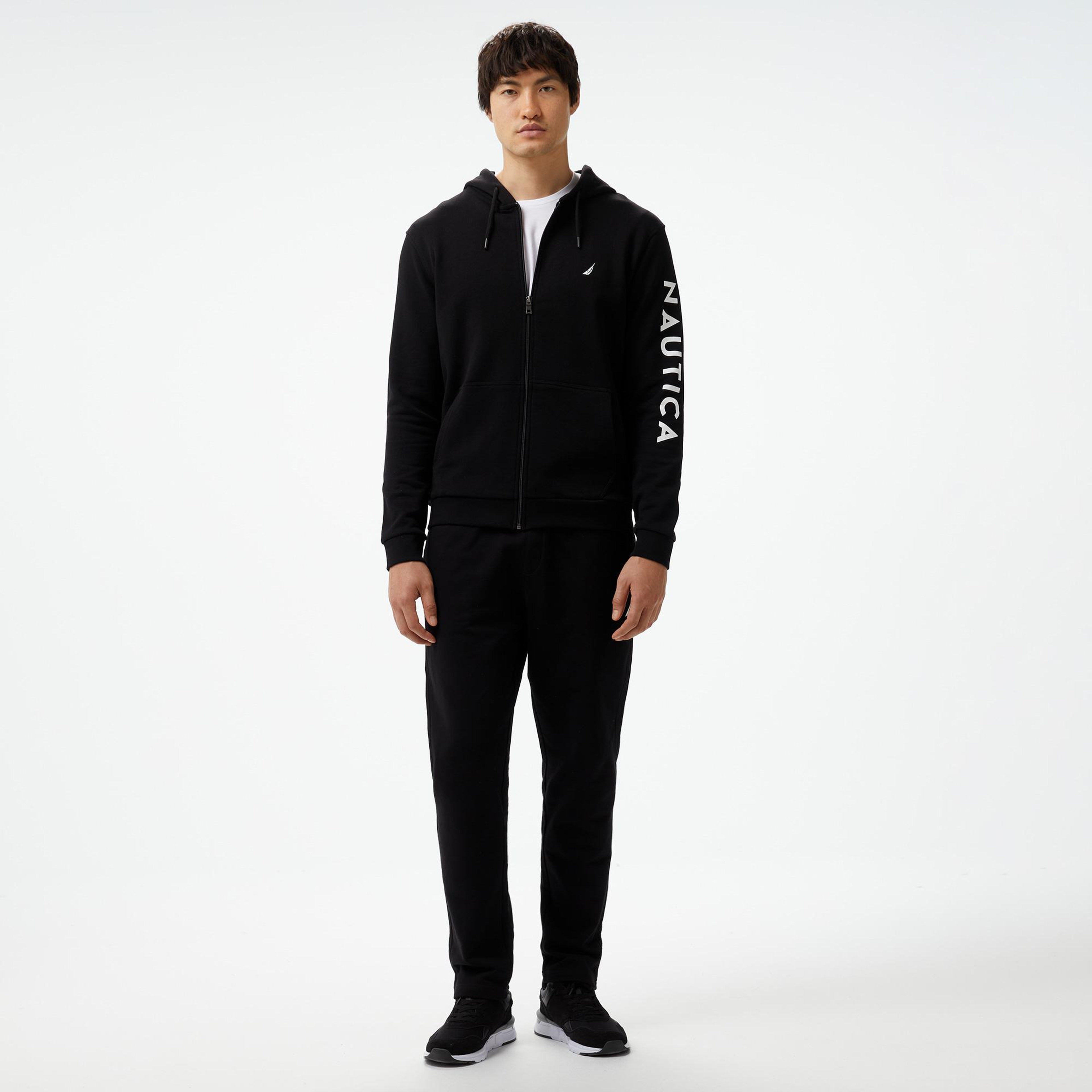 Nautica Erkek Siyah Standart Fit Sweatshirt
