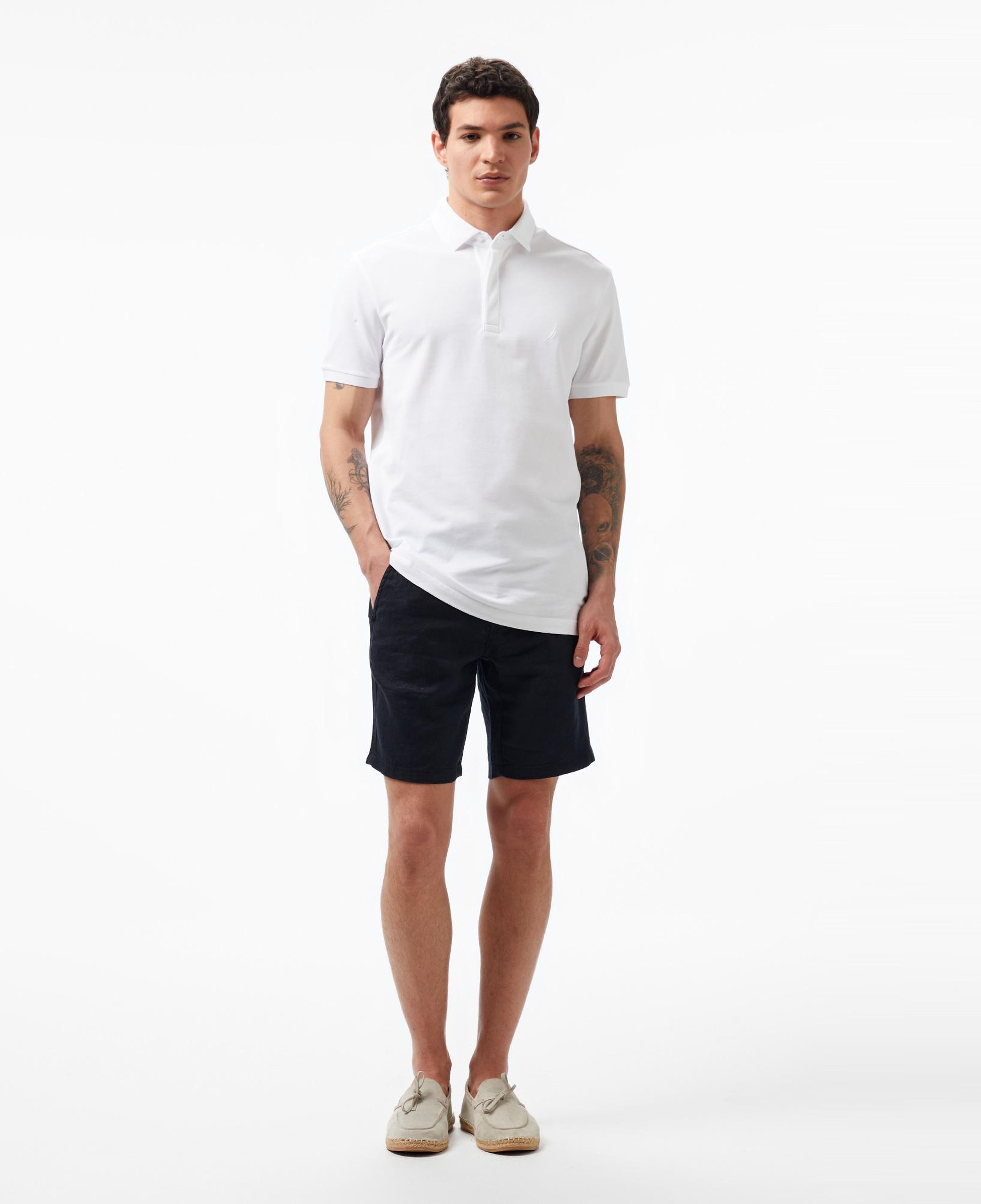 Nautica Erkek Siyah Slim Fit Keten Şort