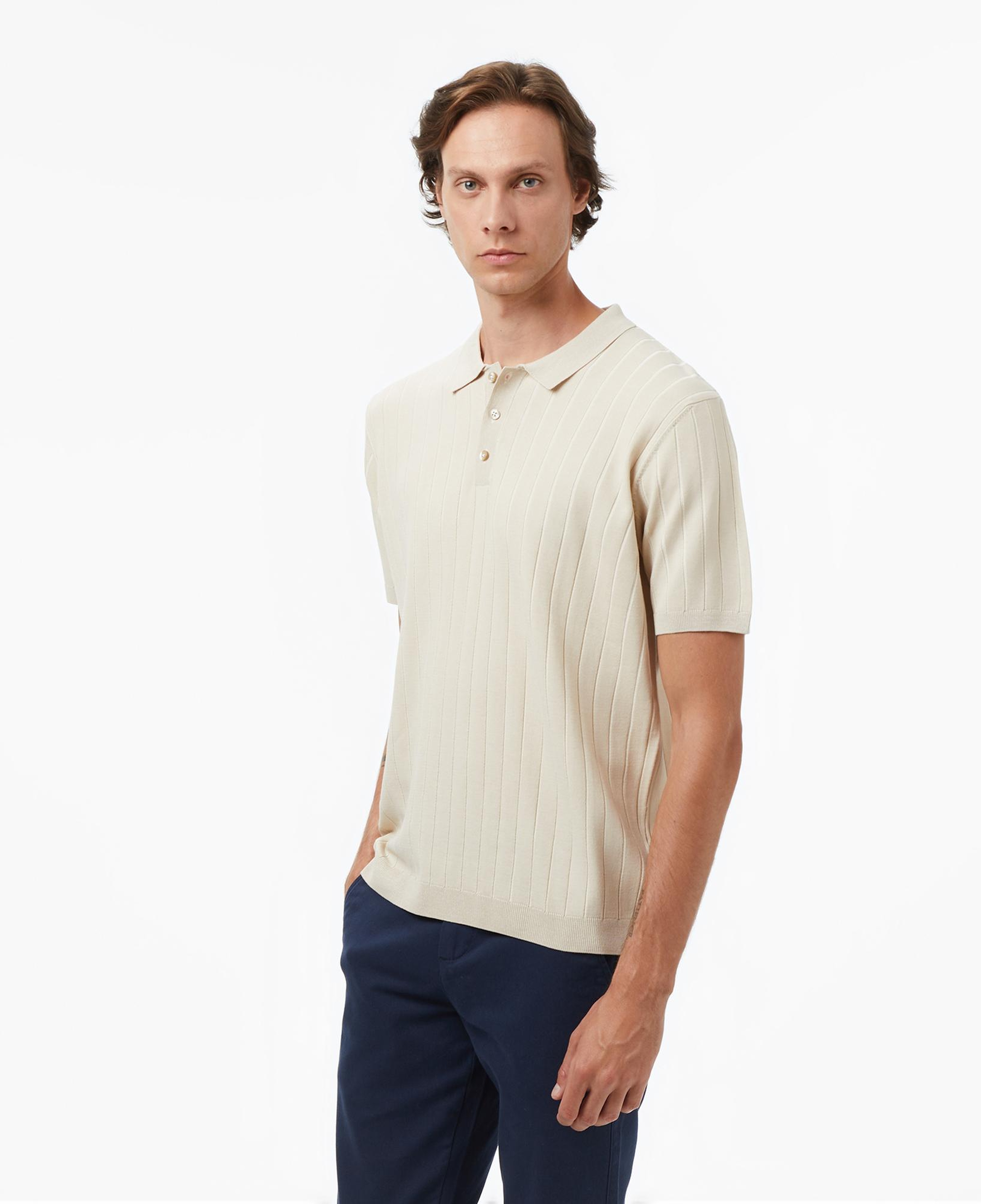 Nautica Erkek Bej Classic Fit Kısa Kollu Triko