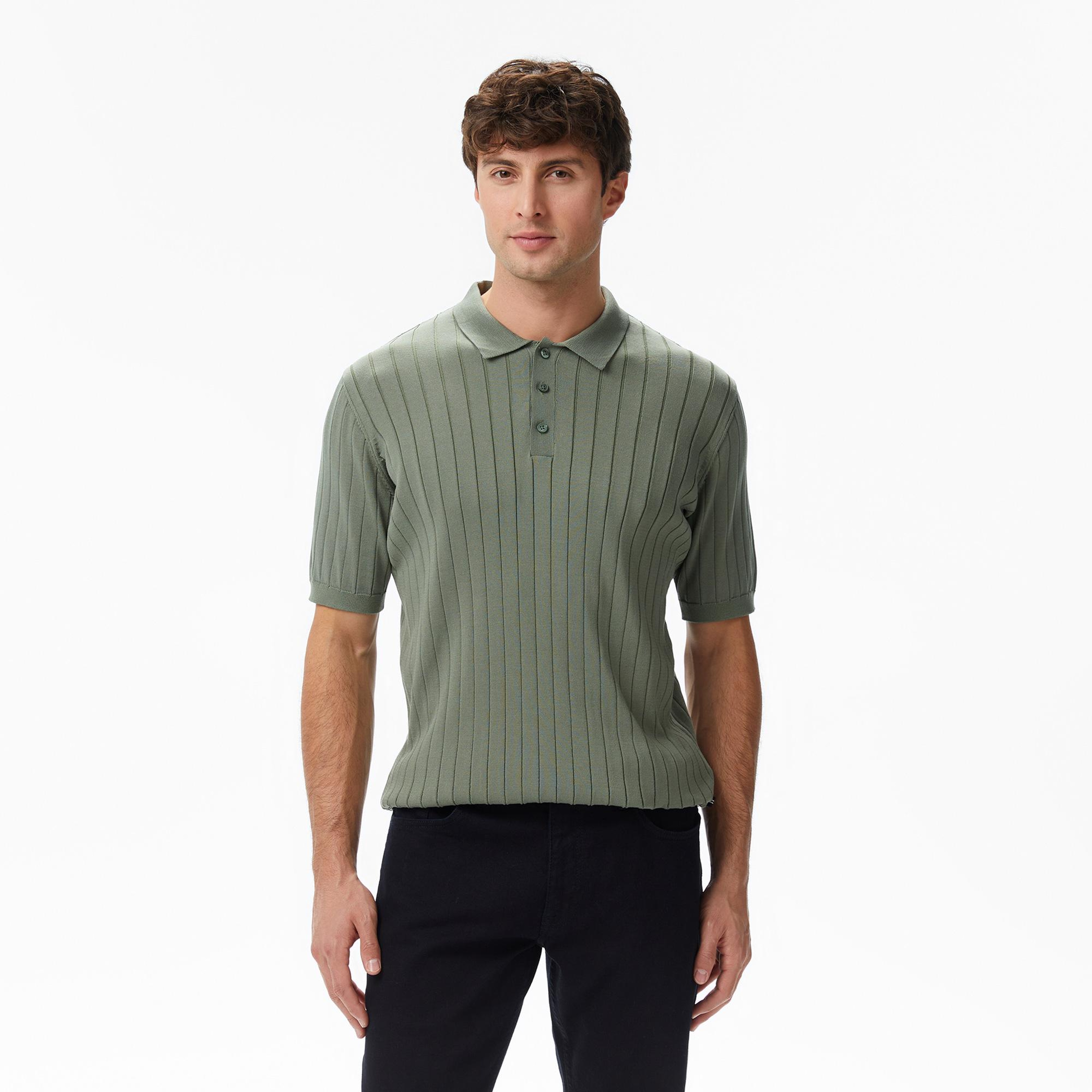 Nautica Erkek Yeşil Classic Fit Kısa Kollu Triko