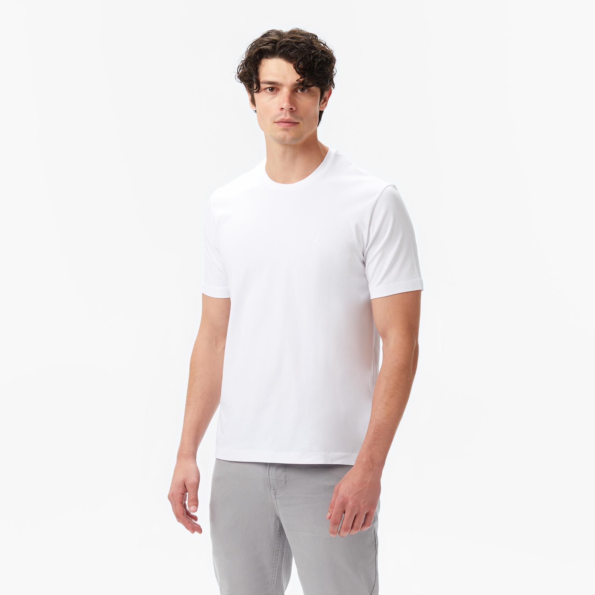 Nautica Erkek Beyaz Classic Fit T-Shirt