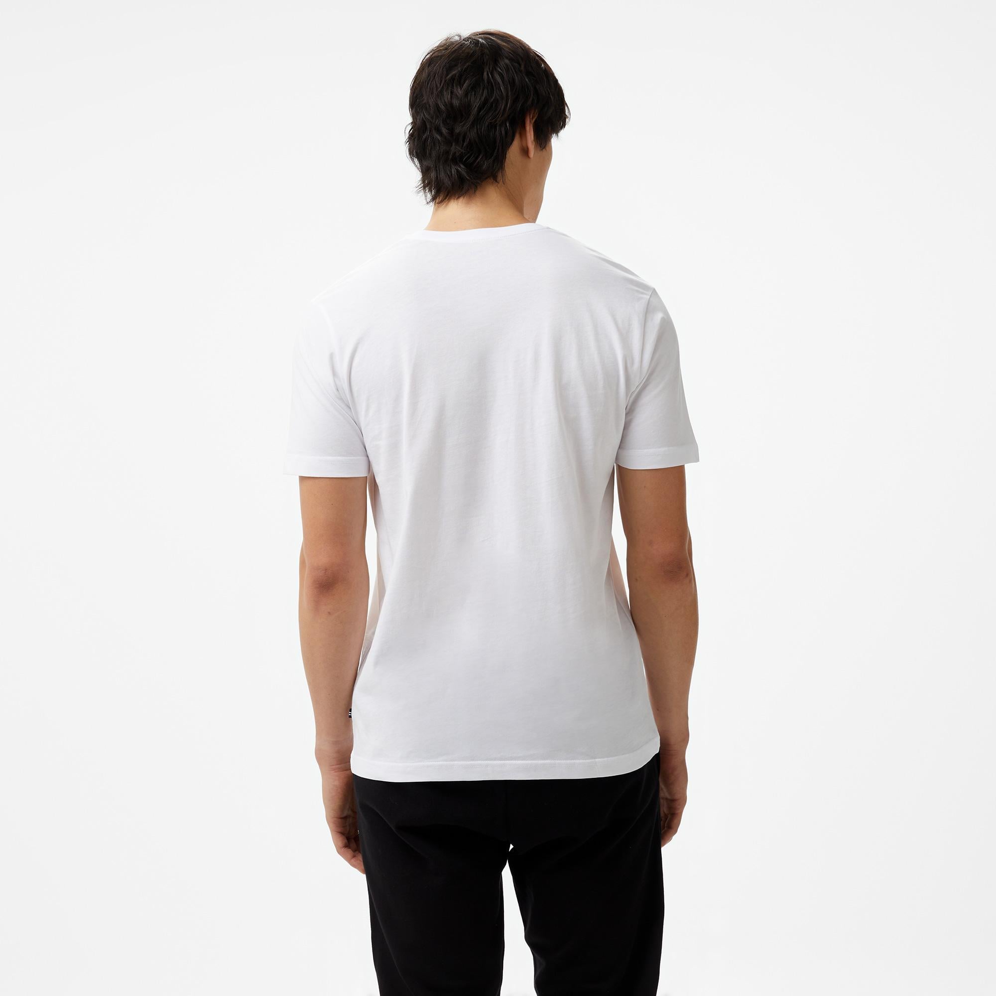 Nautica Erkek Beyaz Standart Fit Kısa Kollu Baskılı T-Shirt