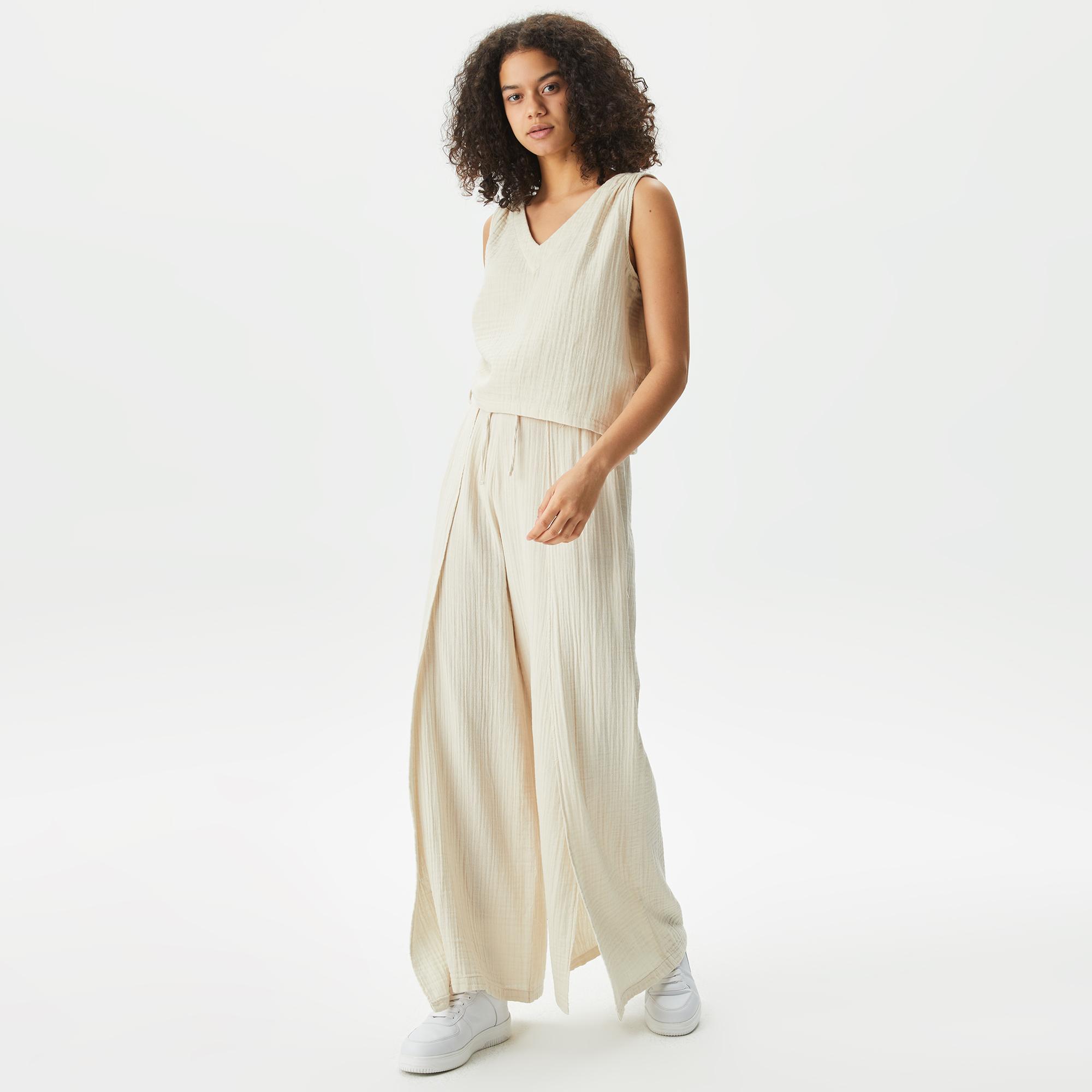 Nautica Kadın Kırık Beyaz Relaxed Fit Bluz