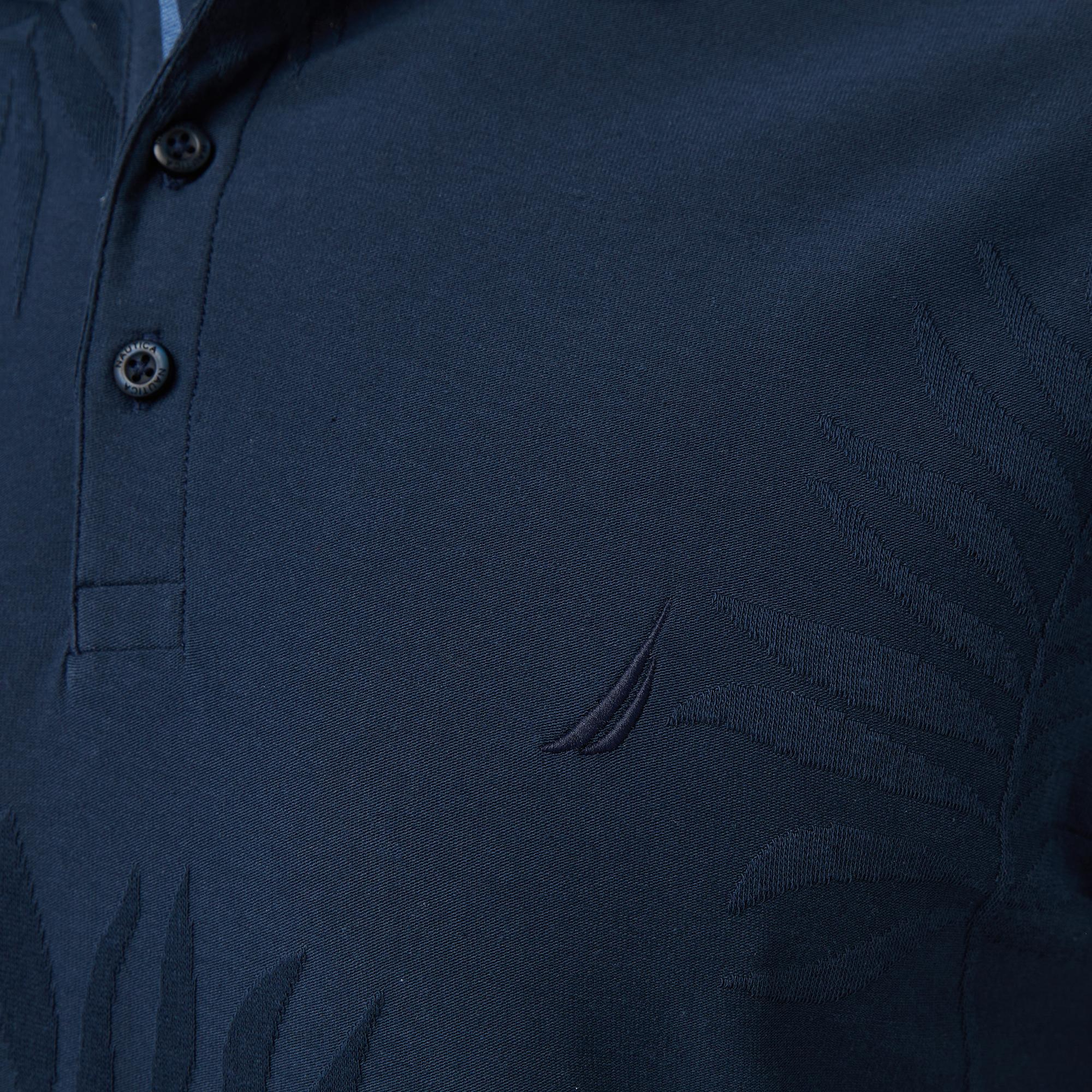 Nautica Erkek Lacivert Classic Fit Desenli Polo