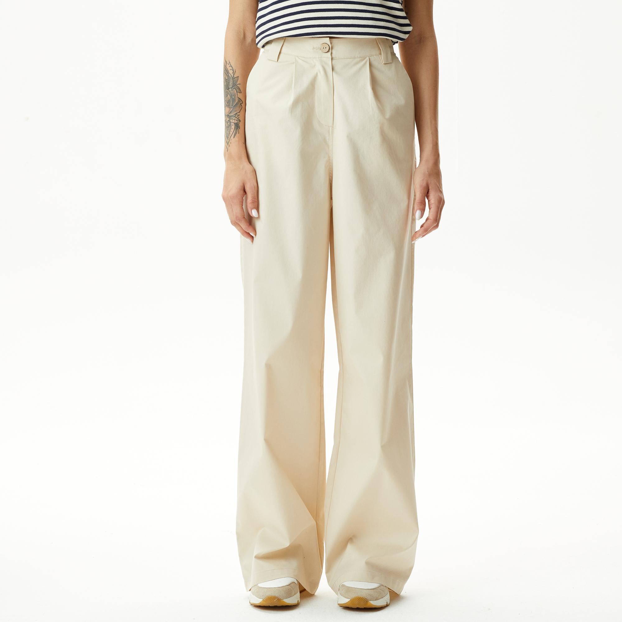 Nautica Kadın Beyaz Standart Fit Pantolon