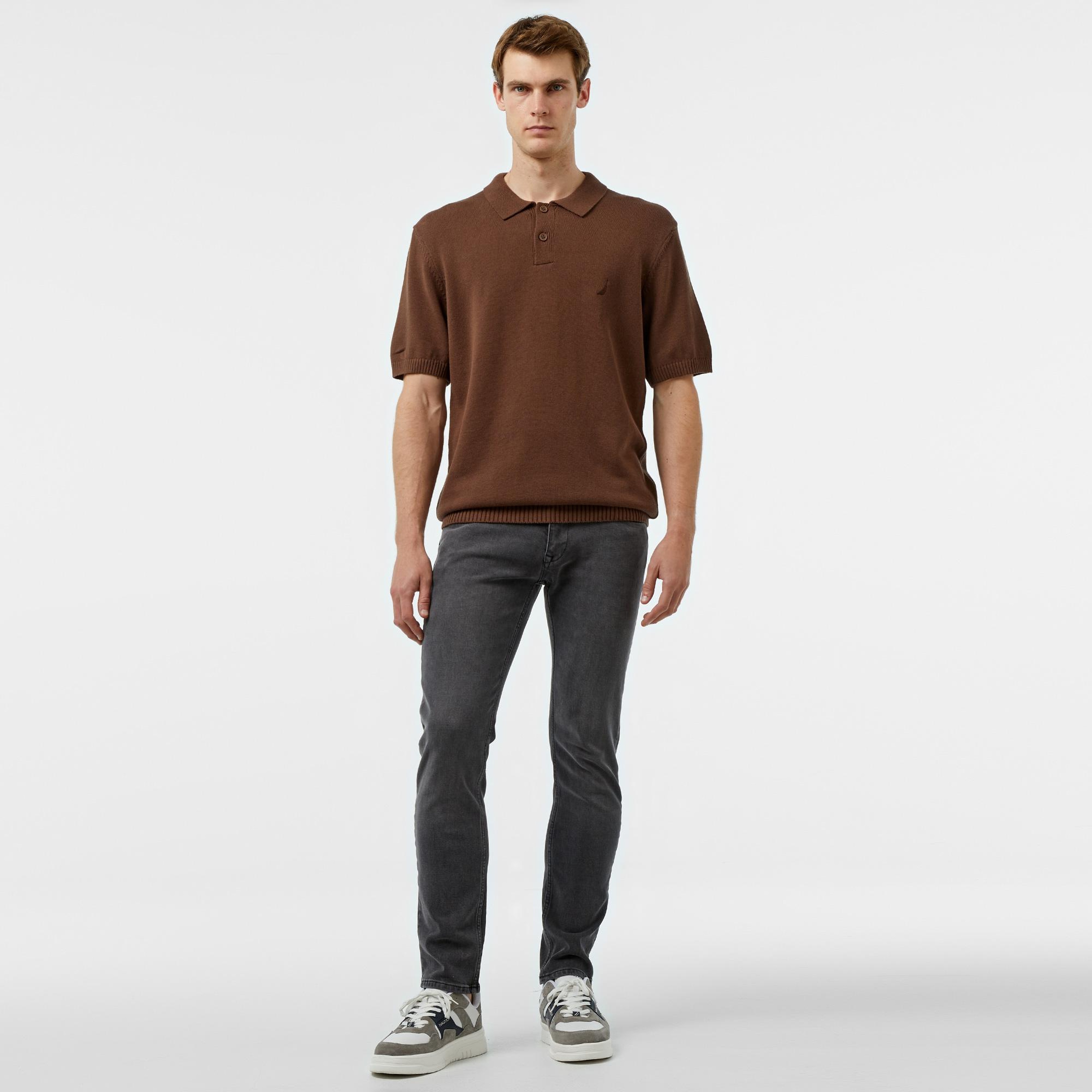 Nautica Erkek Gri Slim Fit Jean Pantolon