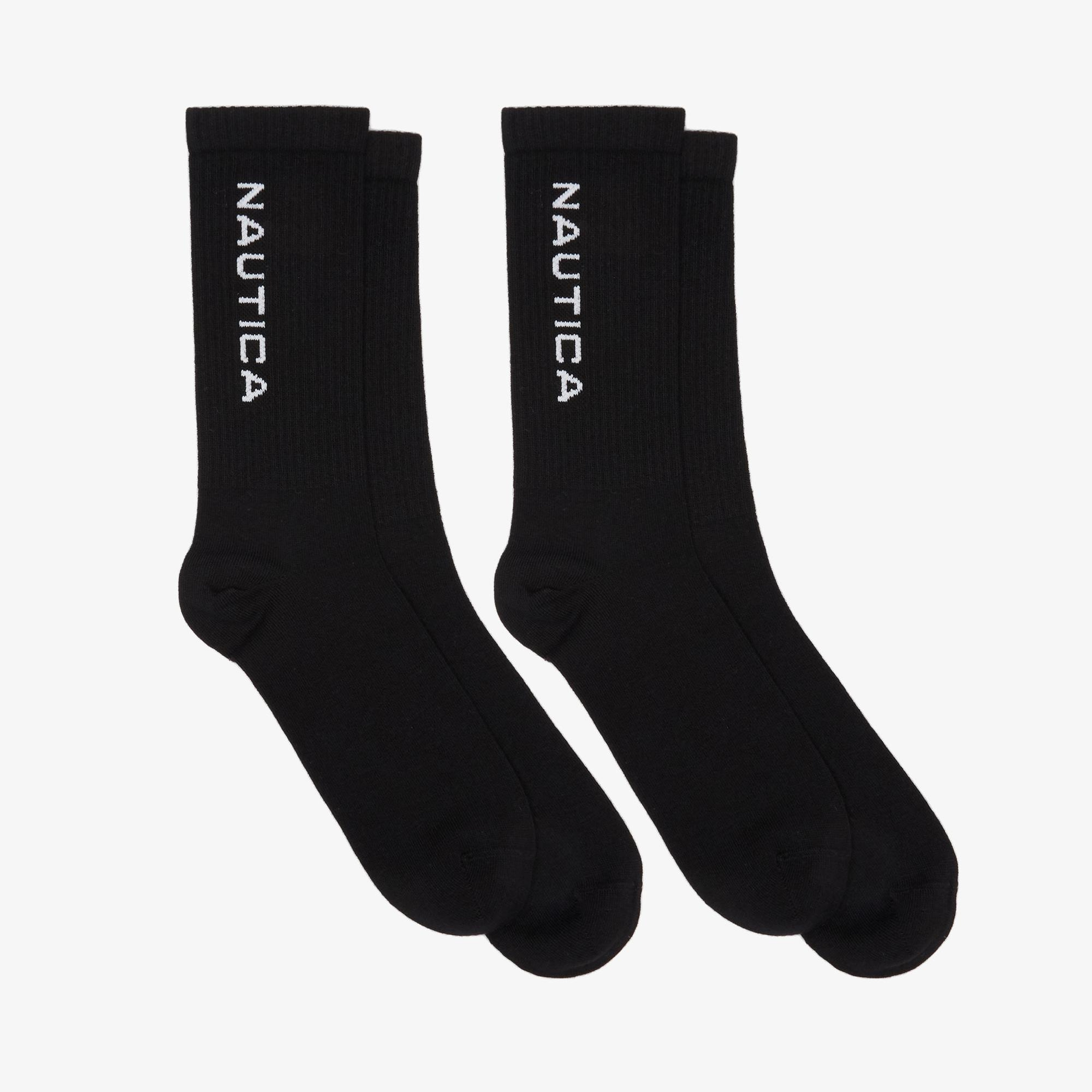 Nautica Unisex Siyah 2'li Çorap