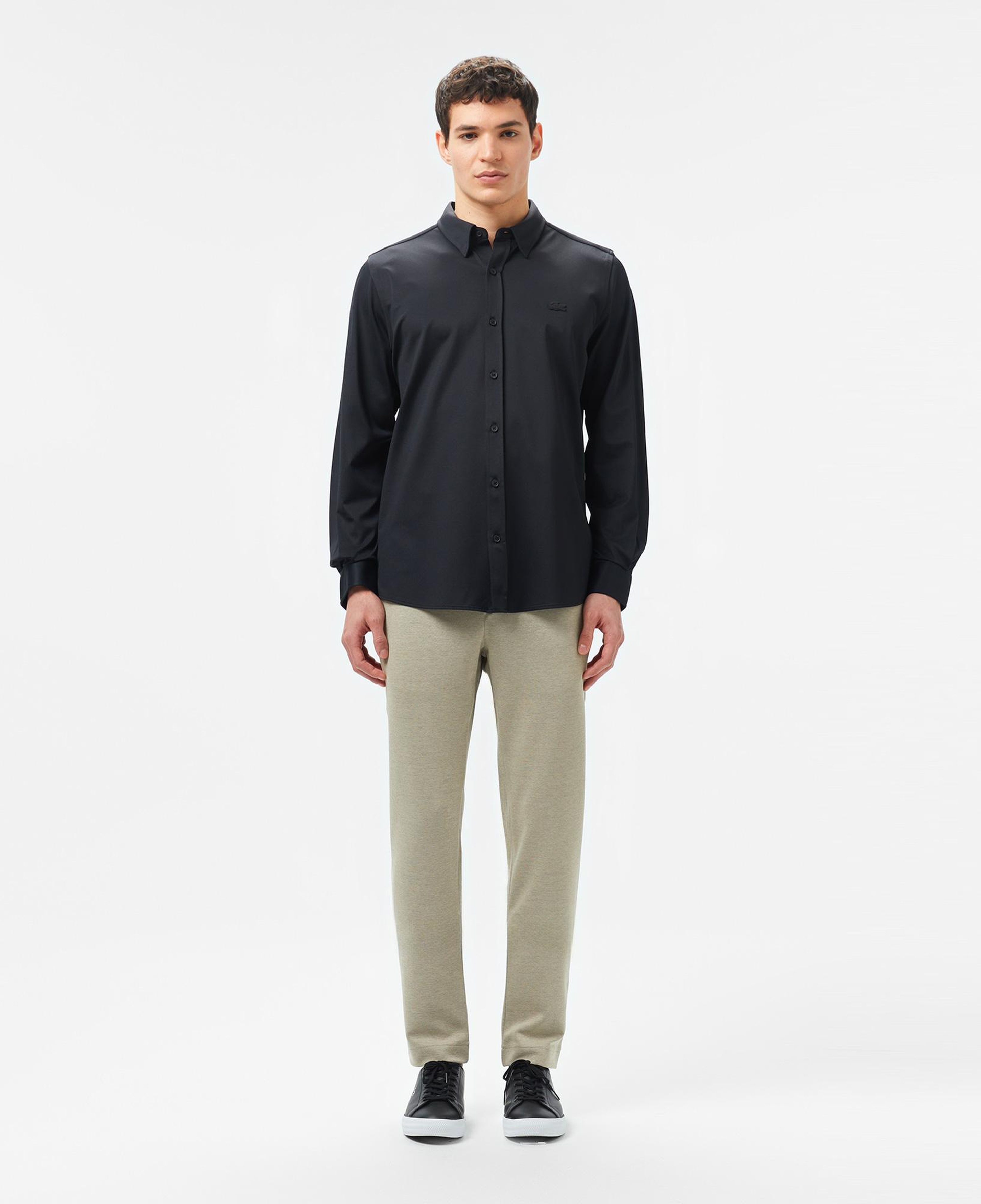 Erkek Slim Fit Siyah Gömlek