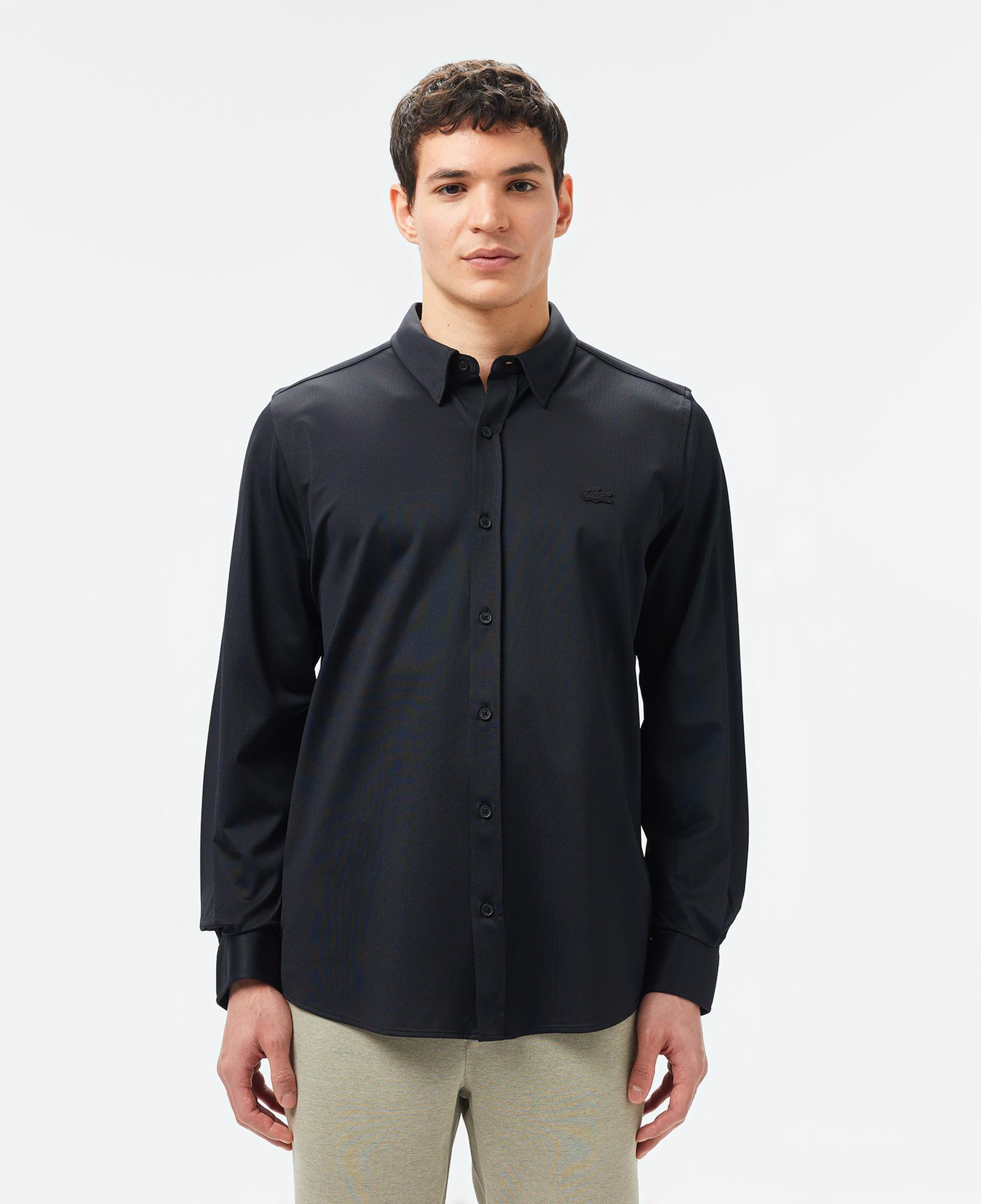Erkek Slim Fit Siyah Gömlek